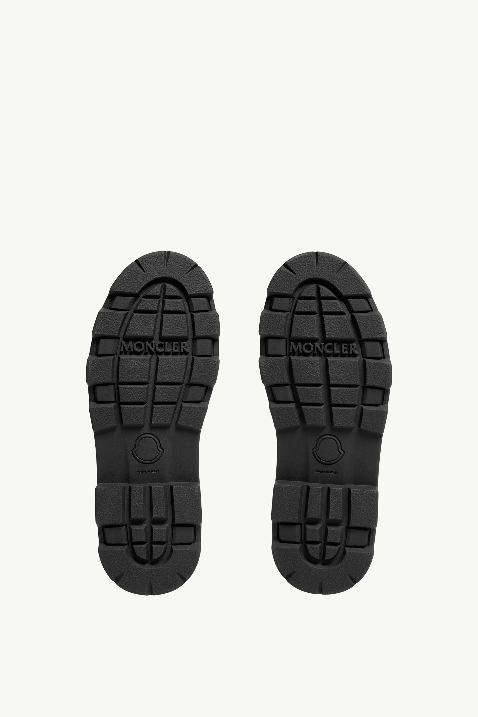Moncler Vera Edge Leather Ankle Boots Black