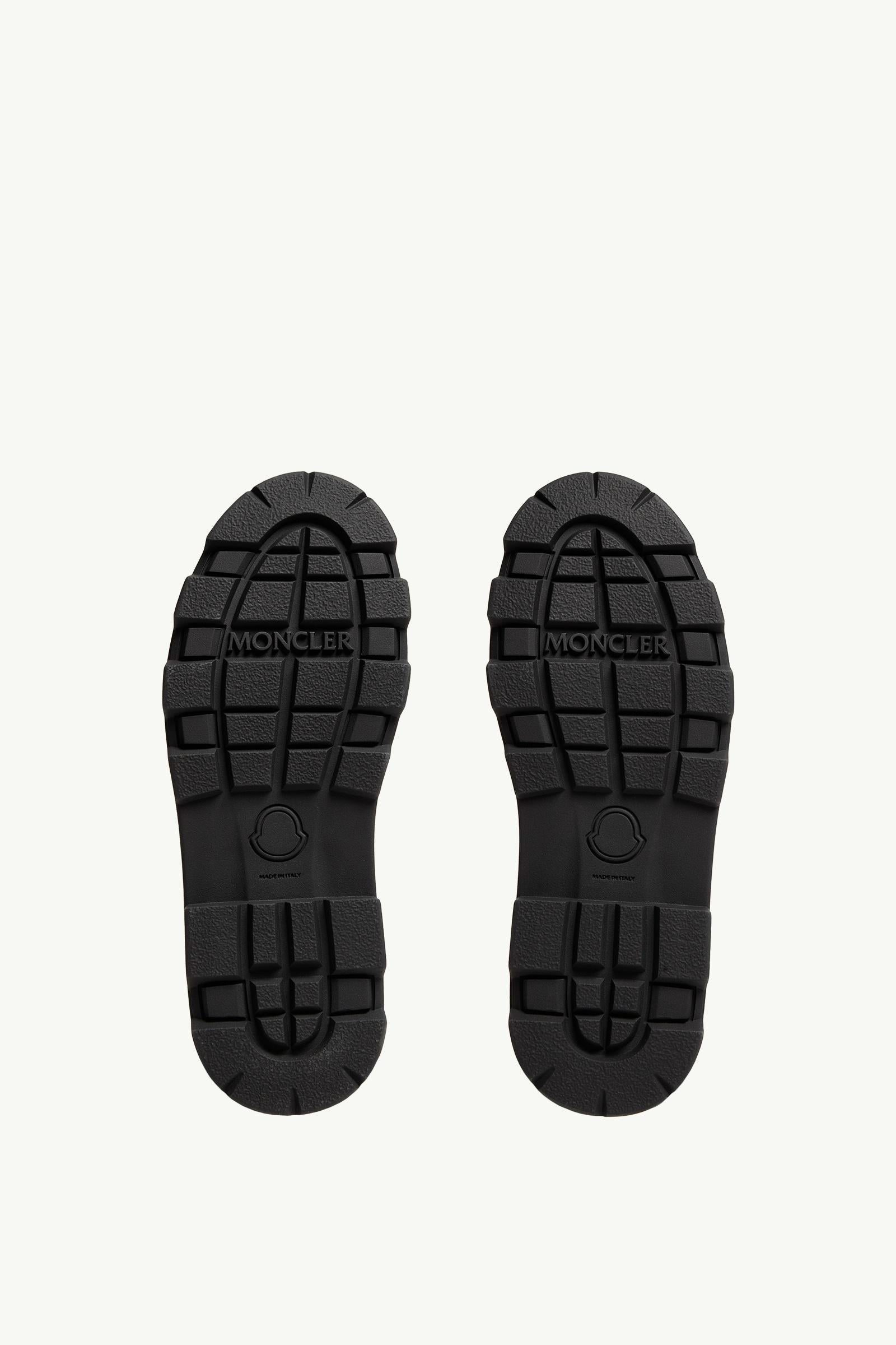 Moncler Vera High Suede Lace-Up Boots Black