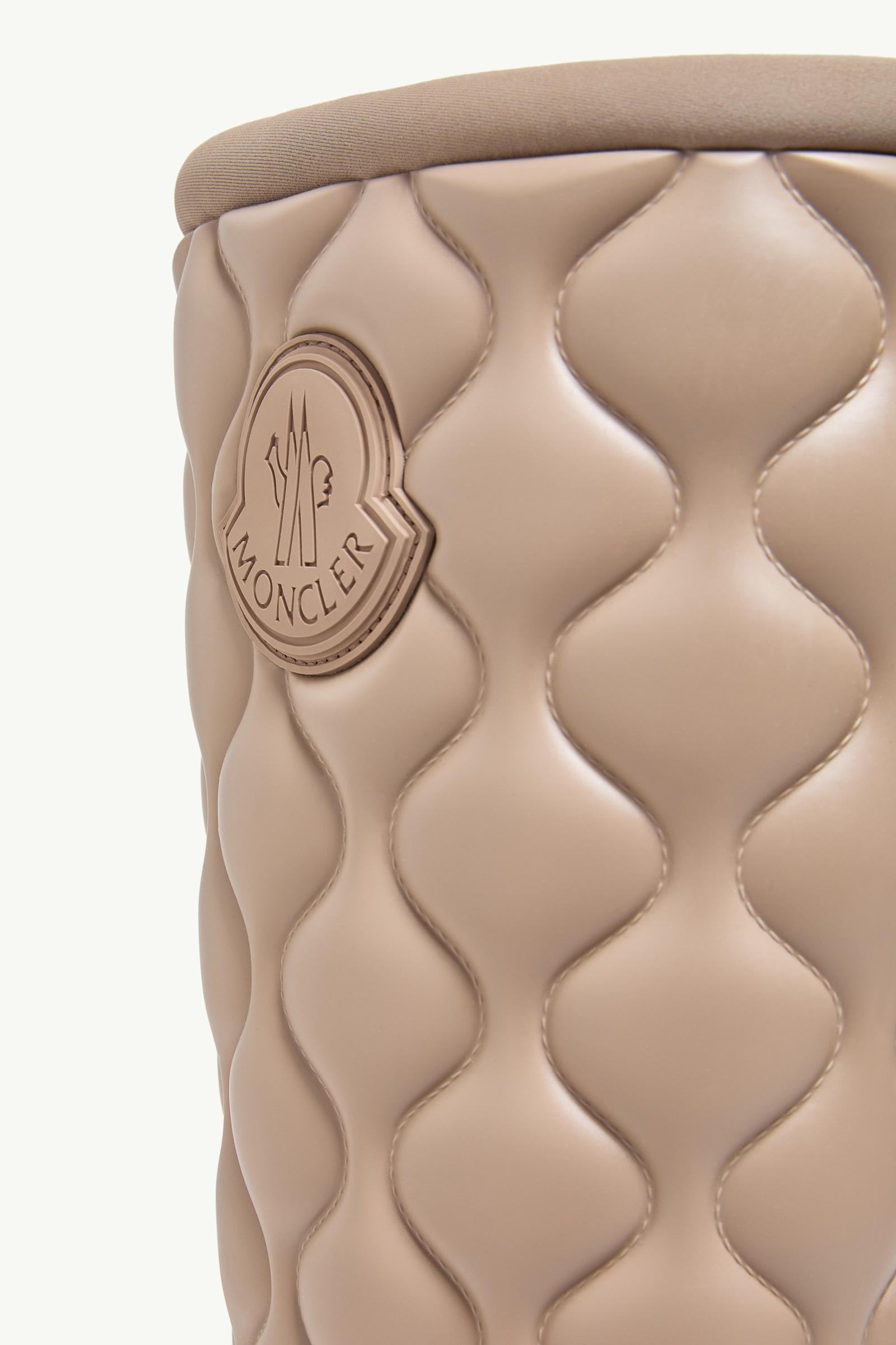 Moncler Kickstream High Rain Boots Grey Beige