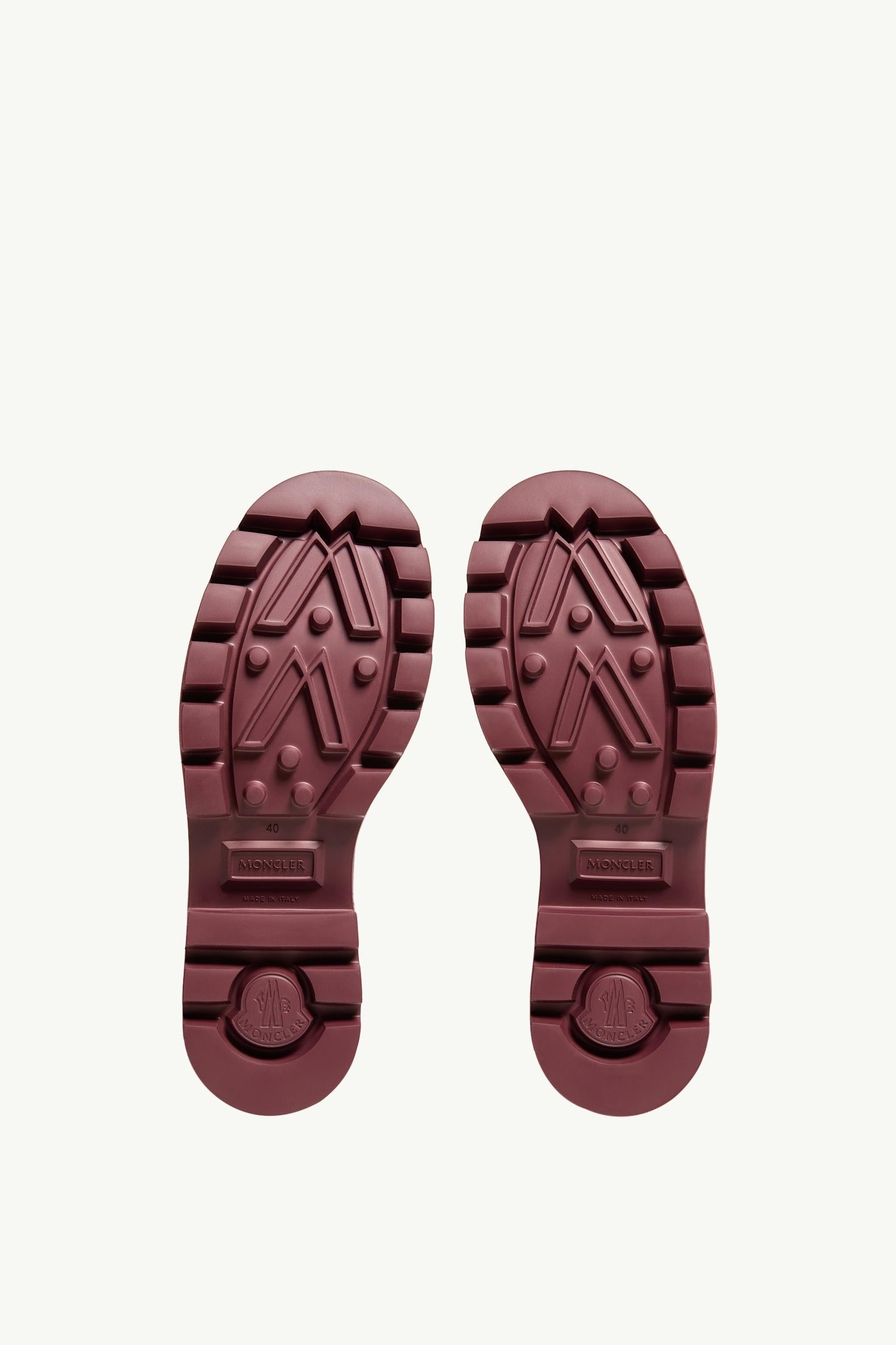 Moncler Kickstream High Rain Boots Burgundy