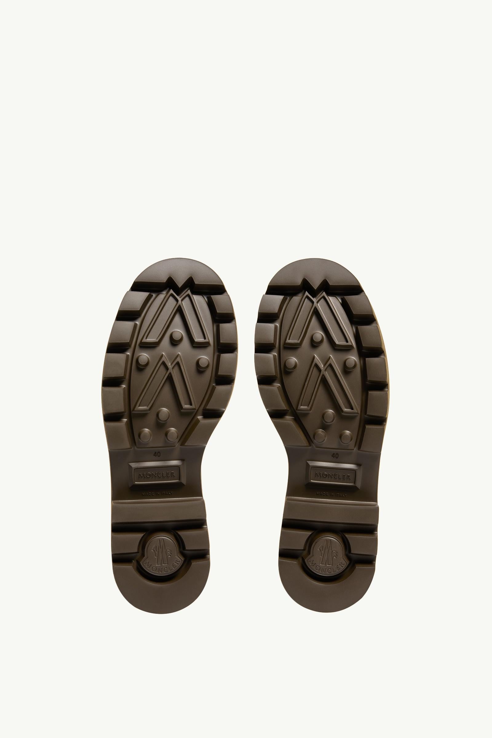 Moncler Kickstream High Rain Boots Olive Green