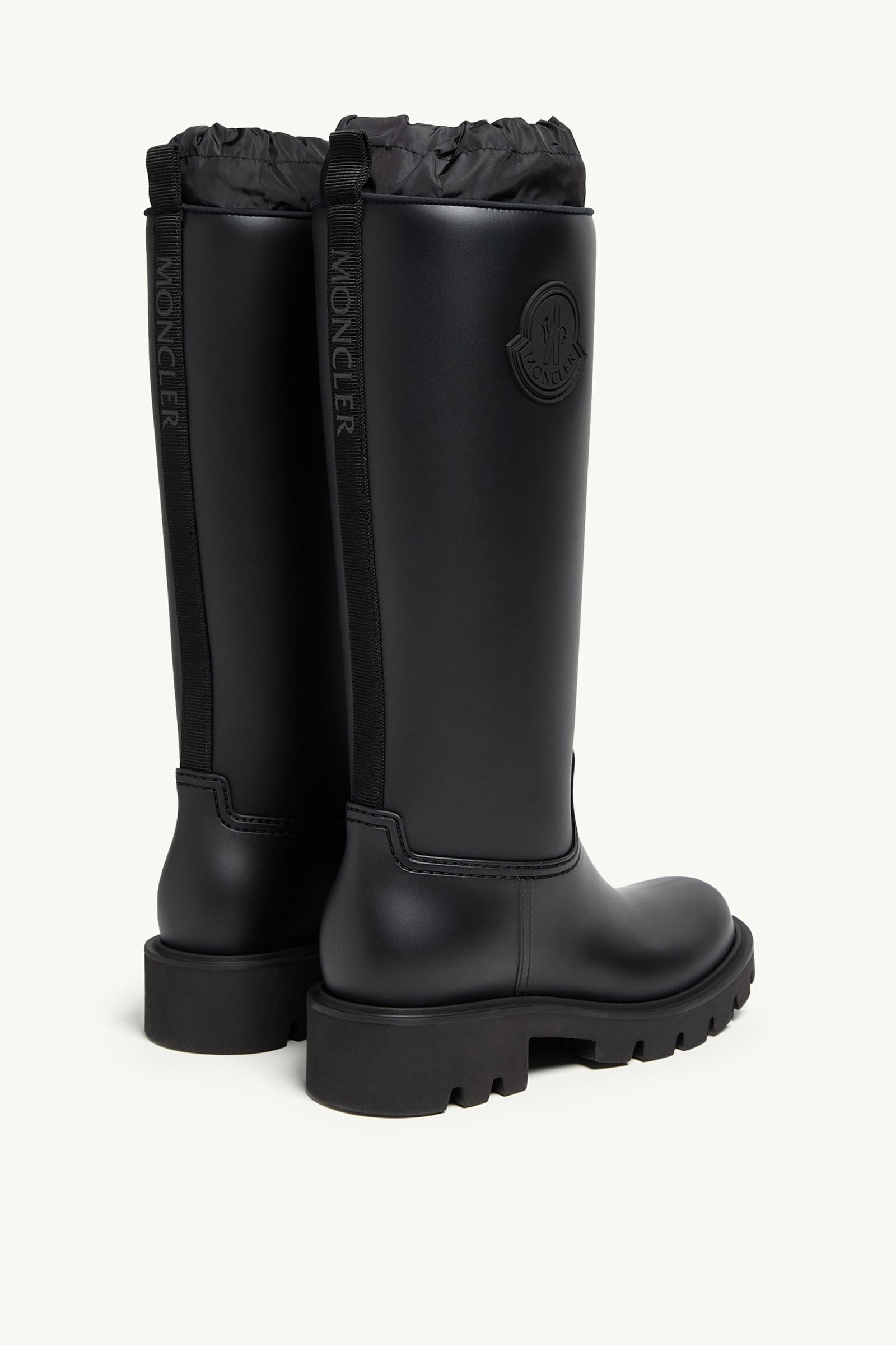 Moncler Kickstream High Rain Boots Black