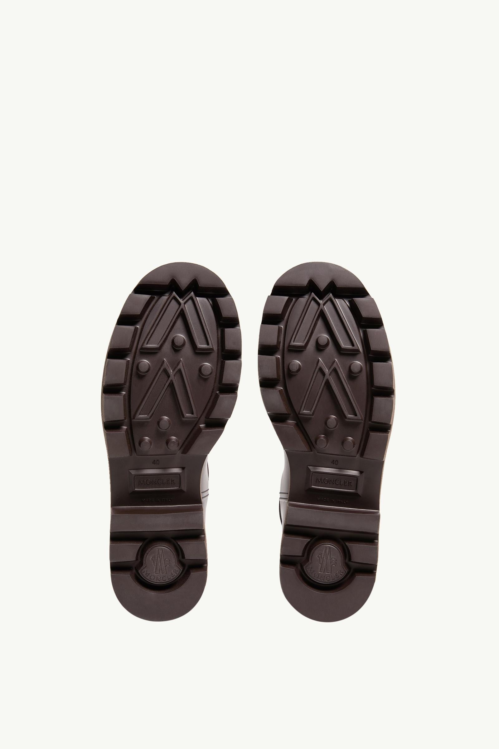 Moncler Kickstream Rain Boots Brown