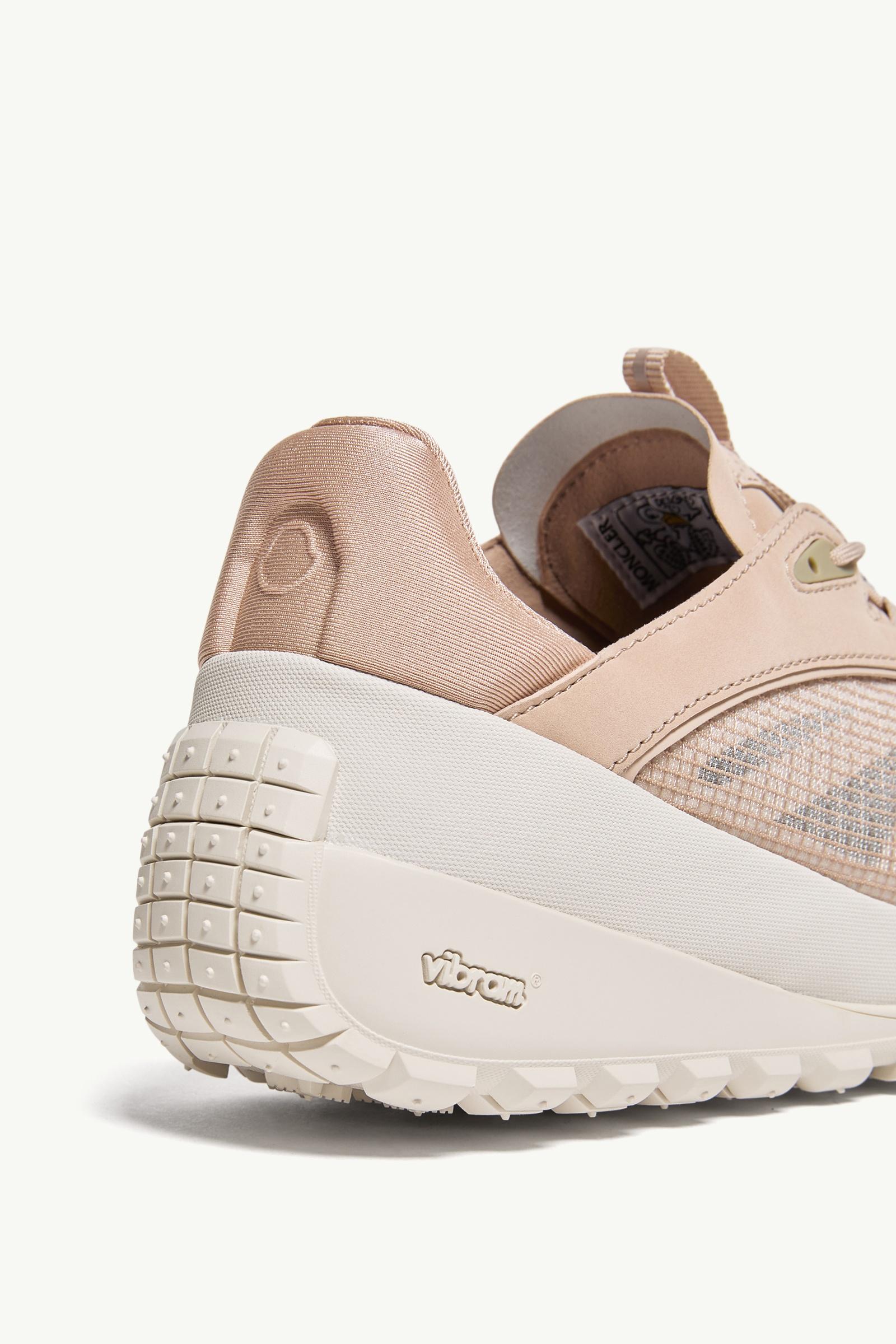 Moncler Trailgrip LP Suede & Nubuck Sneaker Beige & White