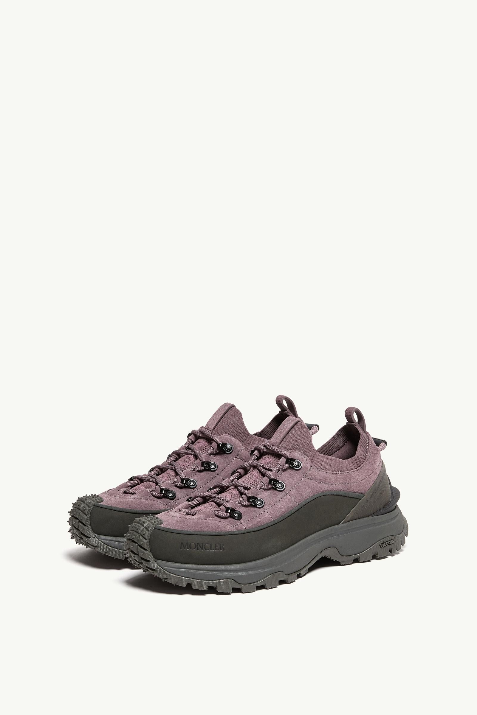 Moncler Trailgrip Lite3 Nubuck & Suede Sneakers Brown
