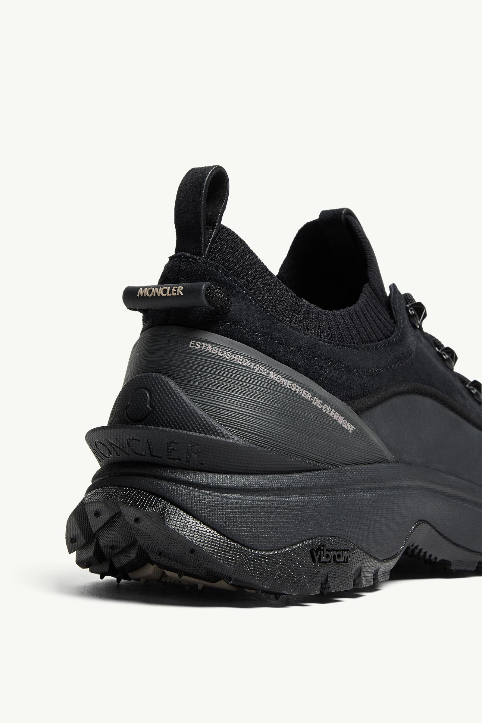 Moncler Trailgrip Lite3 Nubuck & Suede Sneakers Black