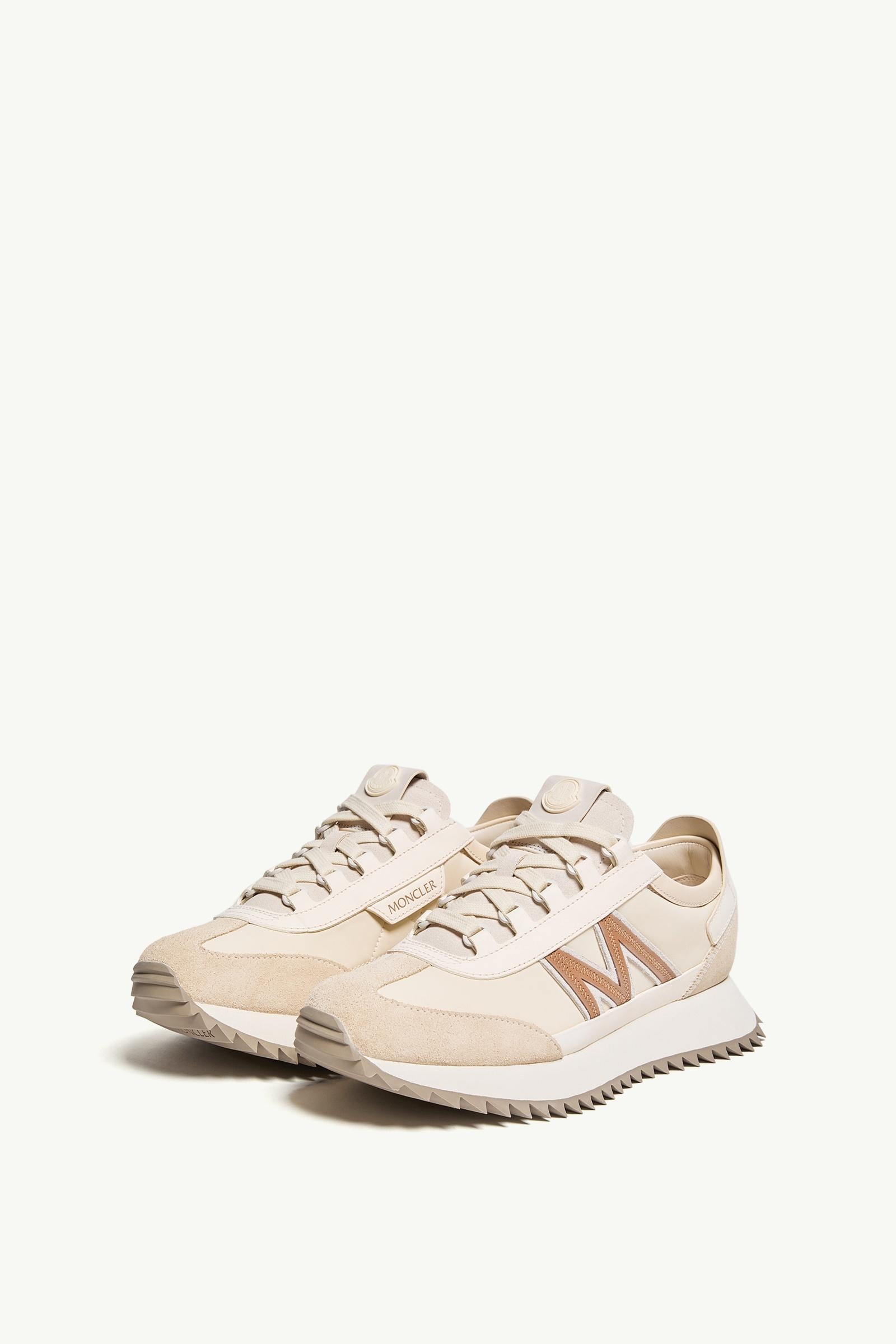 Moncler Pacey2 Suede & Nubuck Sneakers Light Beige