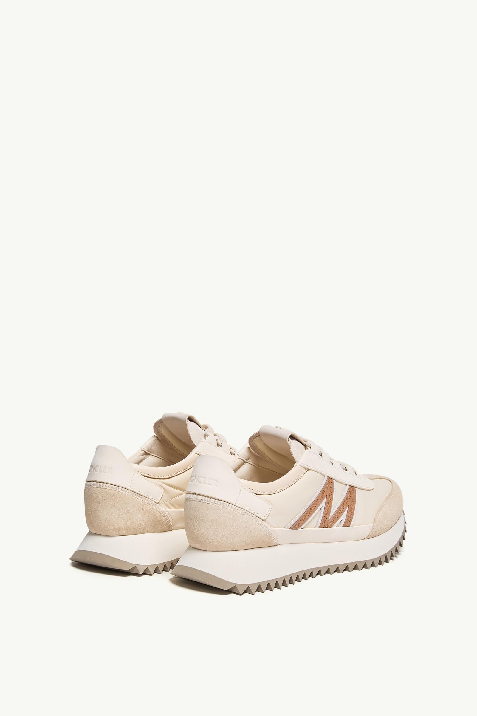 Moncler Pacey2 Suede & Nubuck Sneakers Light Beige