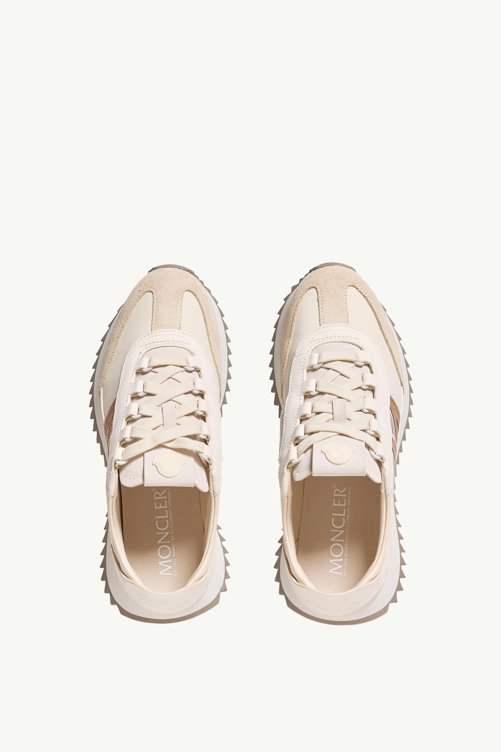 Moncler Pacey2 Suede & Nubuck Sneakers Light Beige