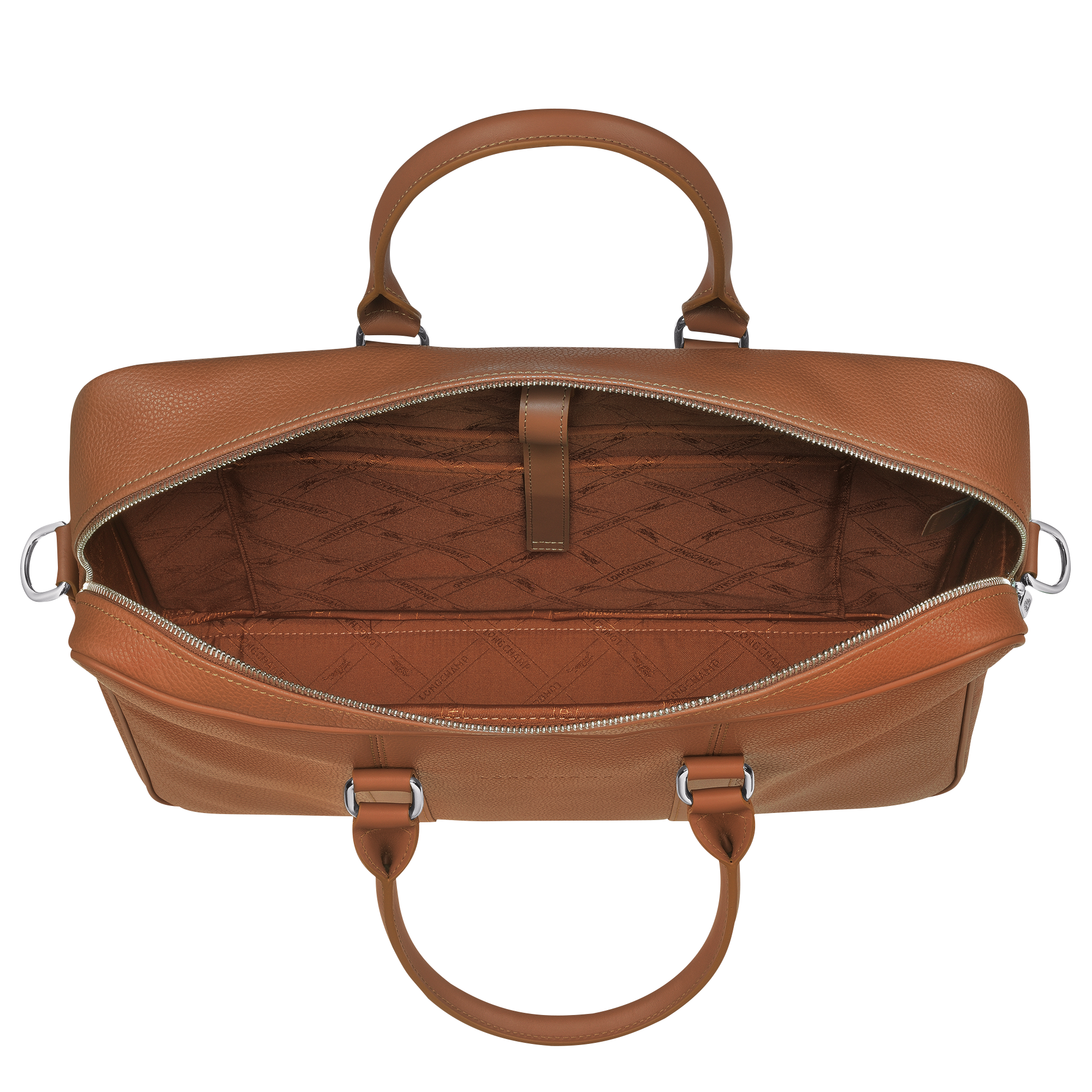 Longchamp Le Foulonné M Briefcase Caramel
