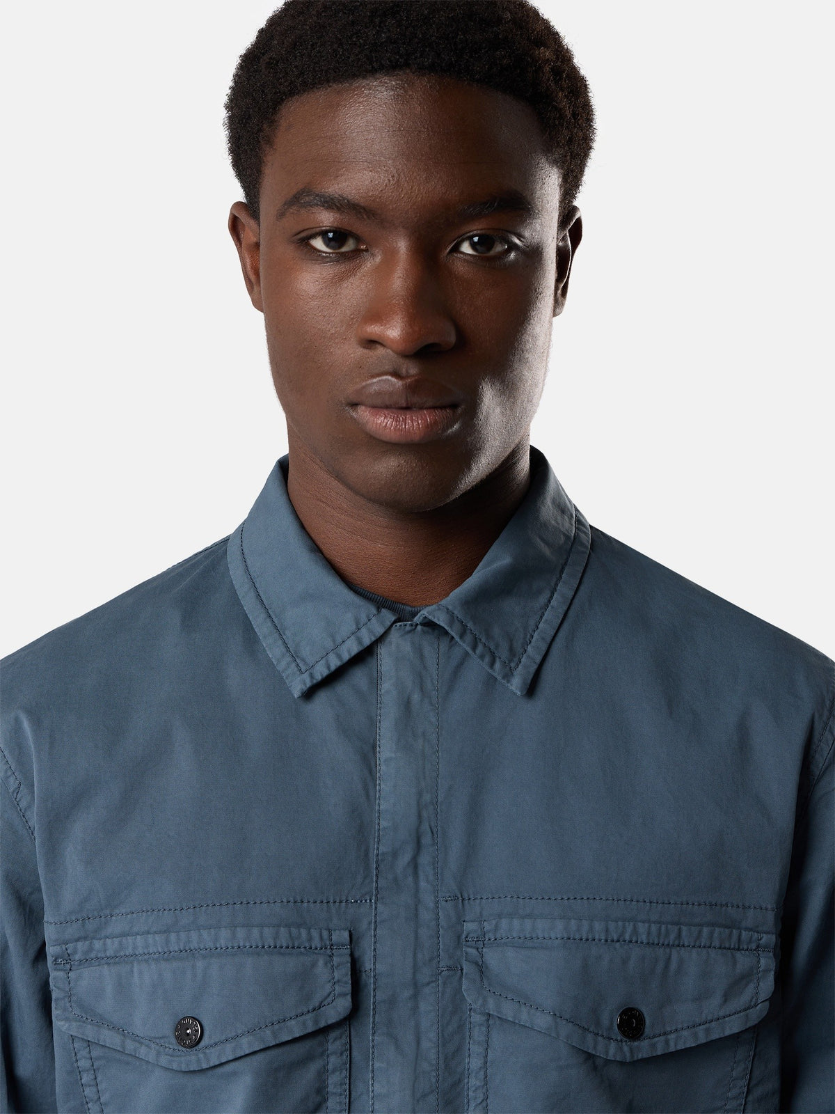 Stone Island Regular-Fit Zip-Up Overshirt with Chest Pockets 1200003