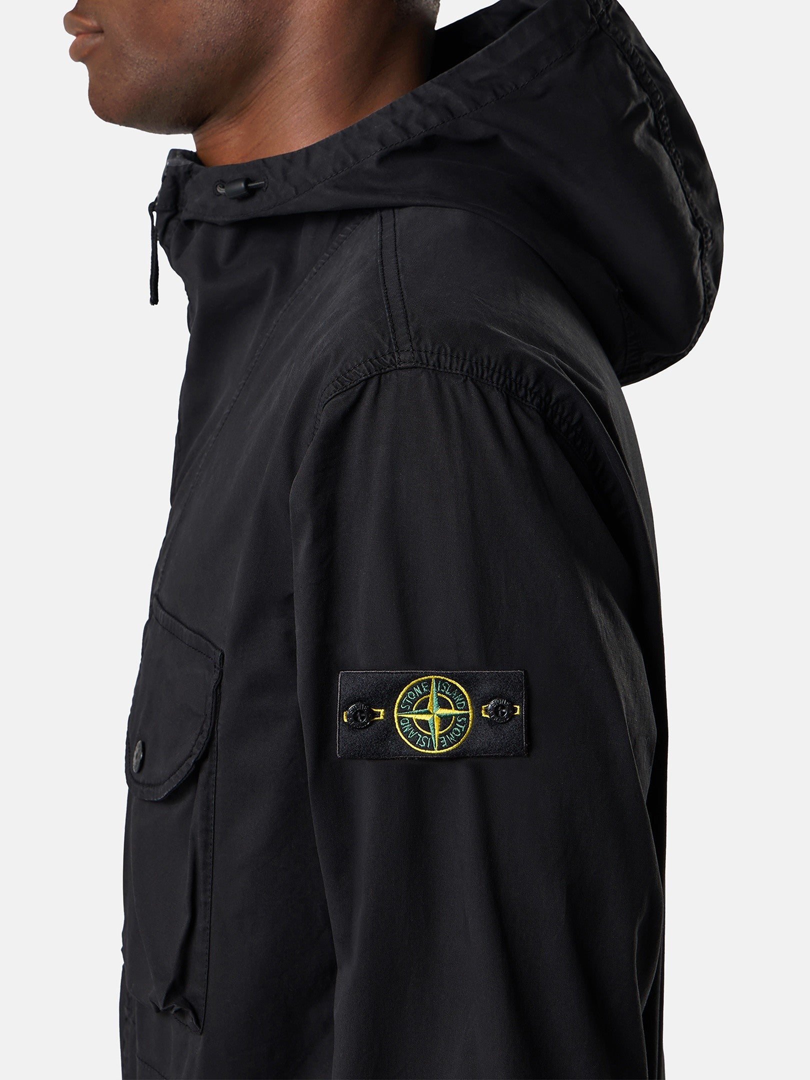 Stone Island Comfort-Fit Hooded Zip-Up Overshirt with Chest Pockets 1200004