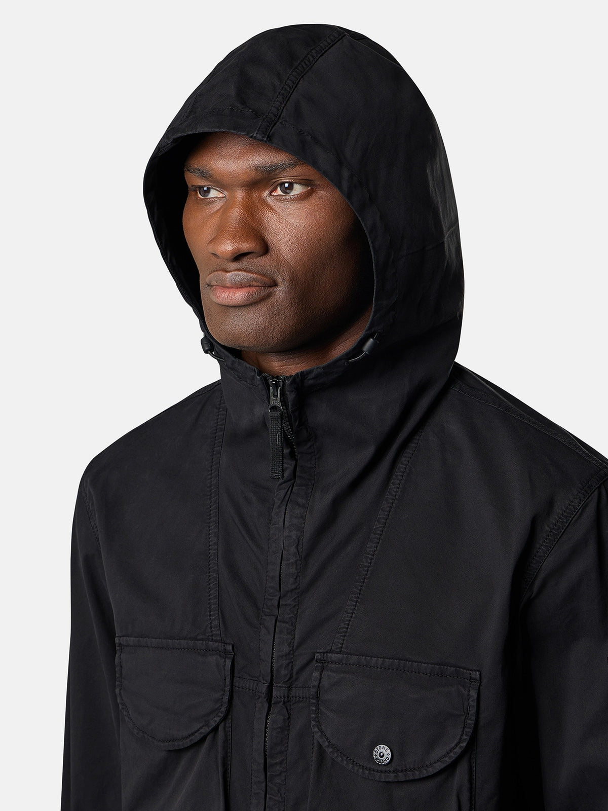 Stone Island Comfort-Fit Hooded Zip-Up Overshirt with Chest Pockets 1200004