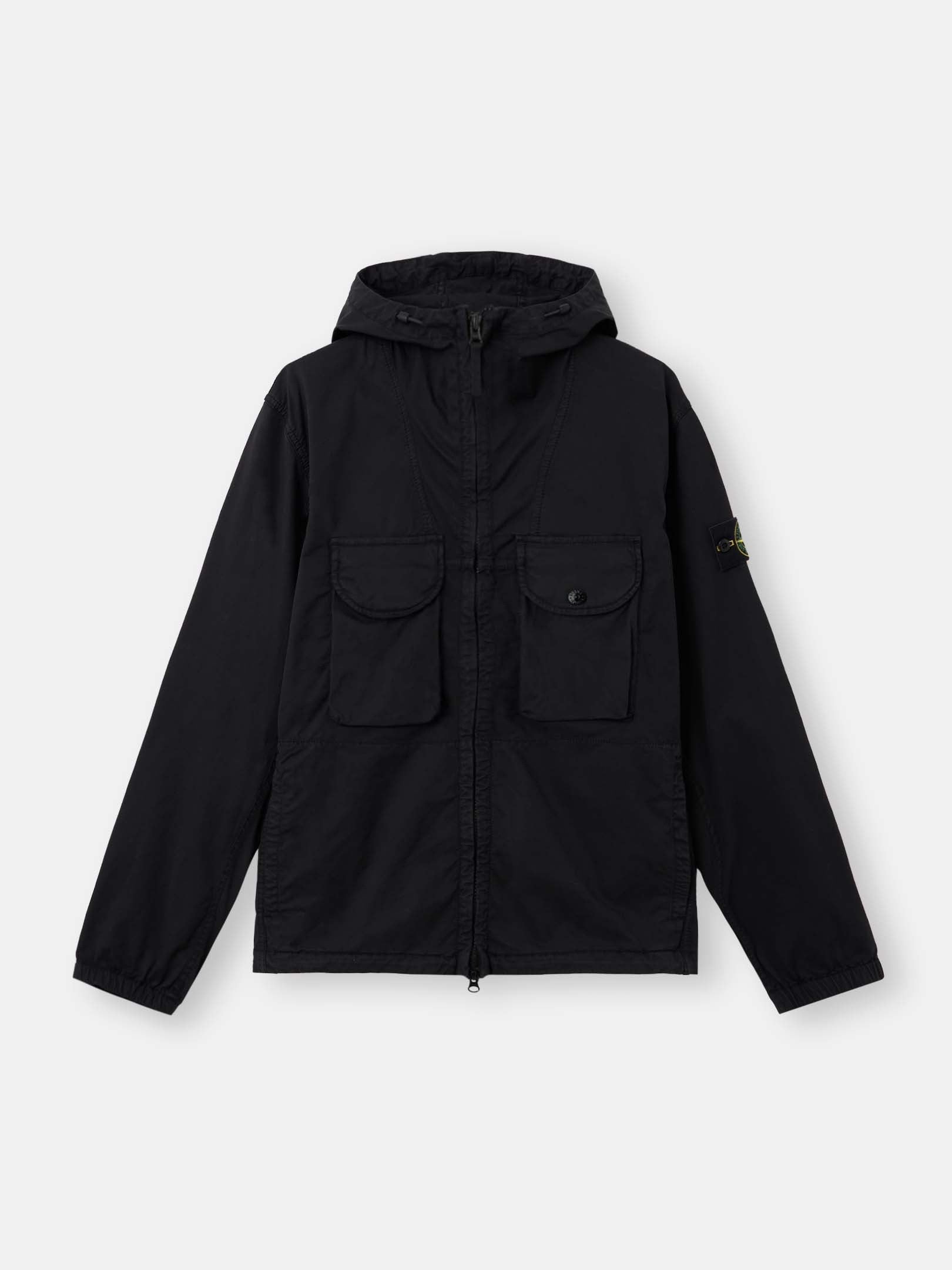 Stone Island Comfort-Fit Hooded Zip-Up Overshirt with Chest Pockets 1200004