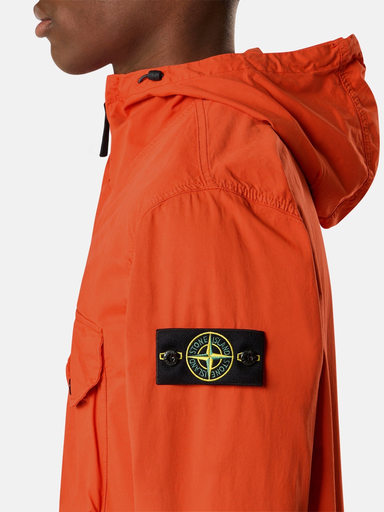 Stone Island Comfort-Fit Hooded Zip-Up Overshirt with Chest Pockets 1200004