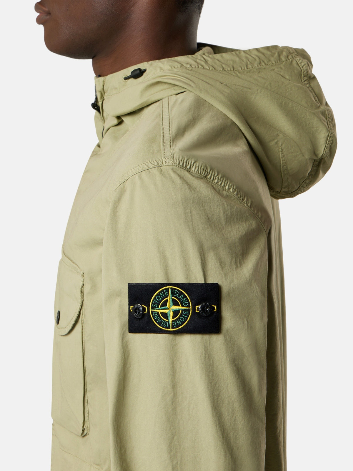 Stone Island Comfort-Fit Hooded Zip-Up Overshirt with Chest Pockets 1200004