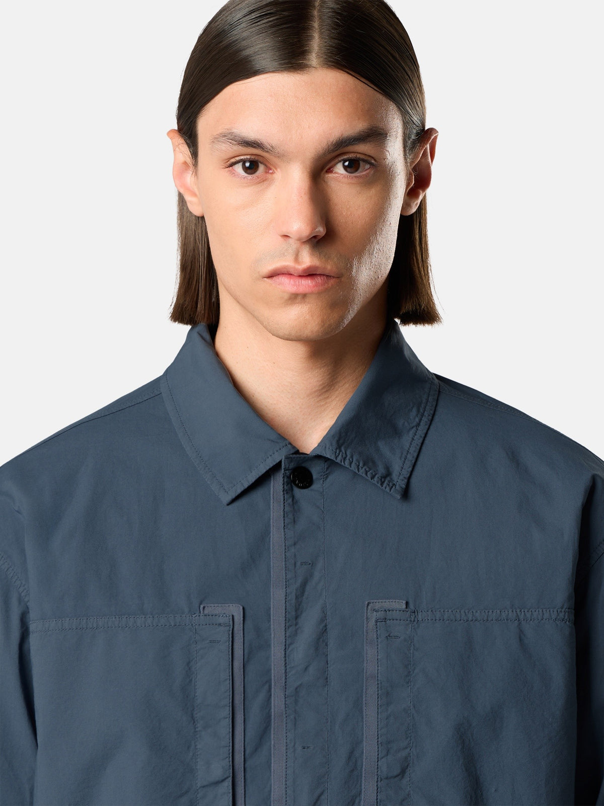 Stone Island Comfort-Fit Zip-Up Overshirt with Chest Pockets 1200005
