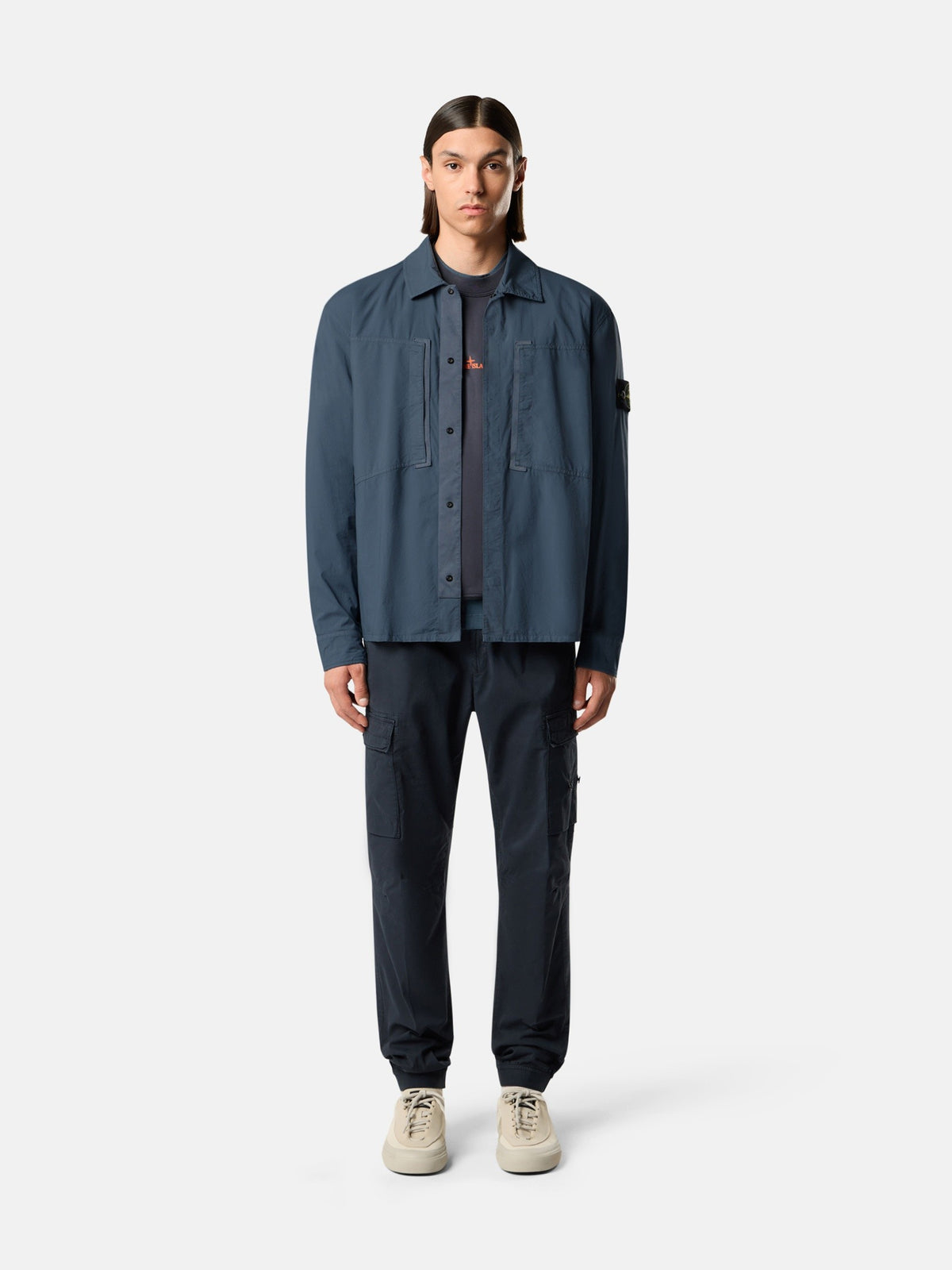 Stone Island Comfort-Fit Zip-Up Overshirt with Chest Pockets 1200005