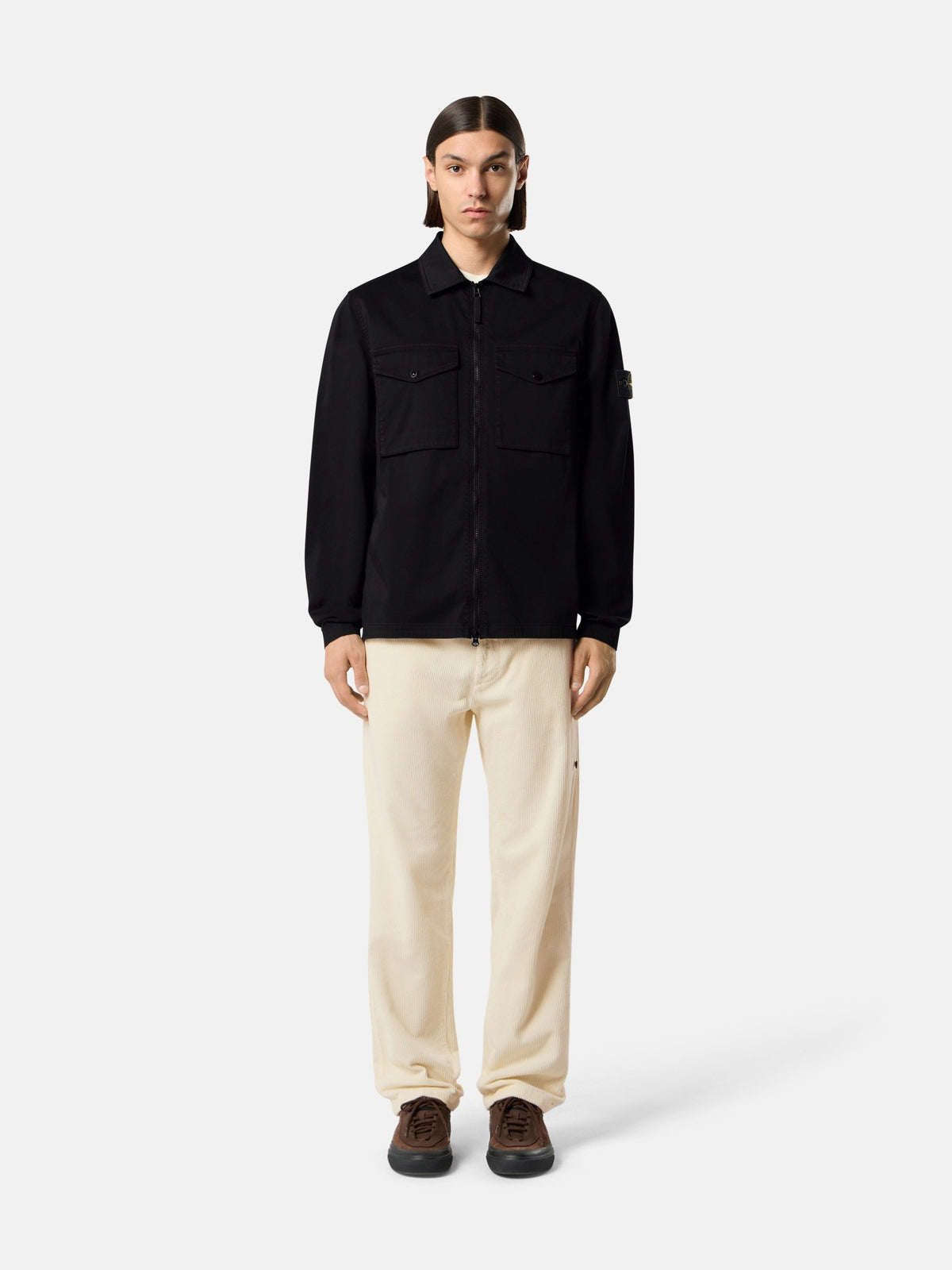 Stone Island Regular-Fit Zip-Up Overshirt with Chest Pockets 1200010