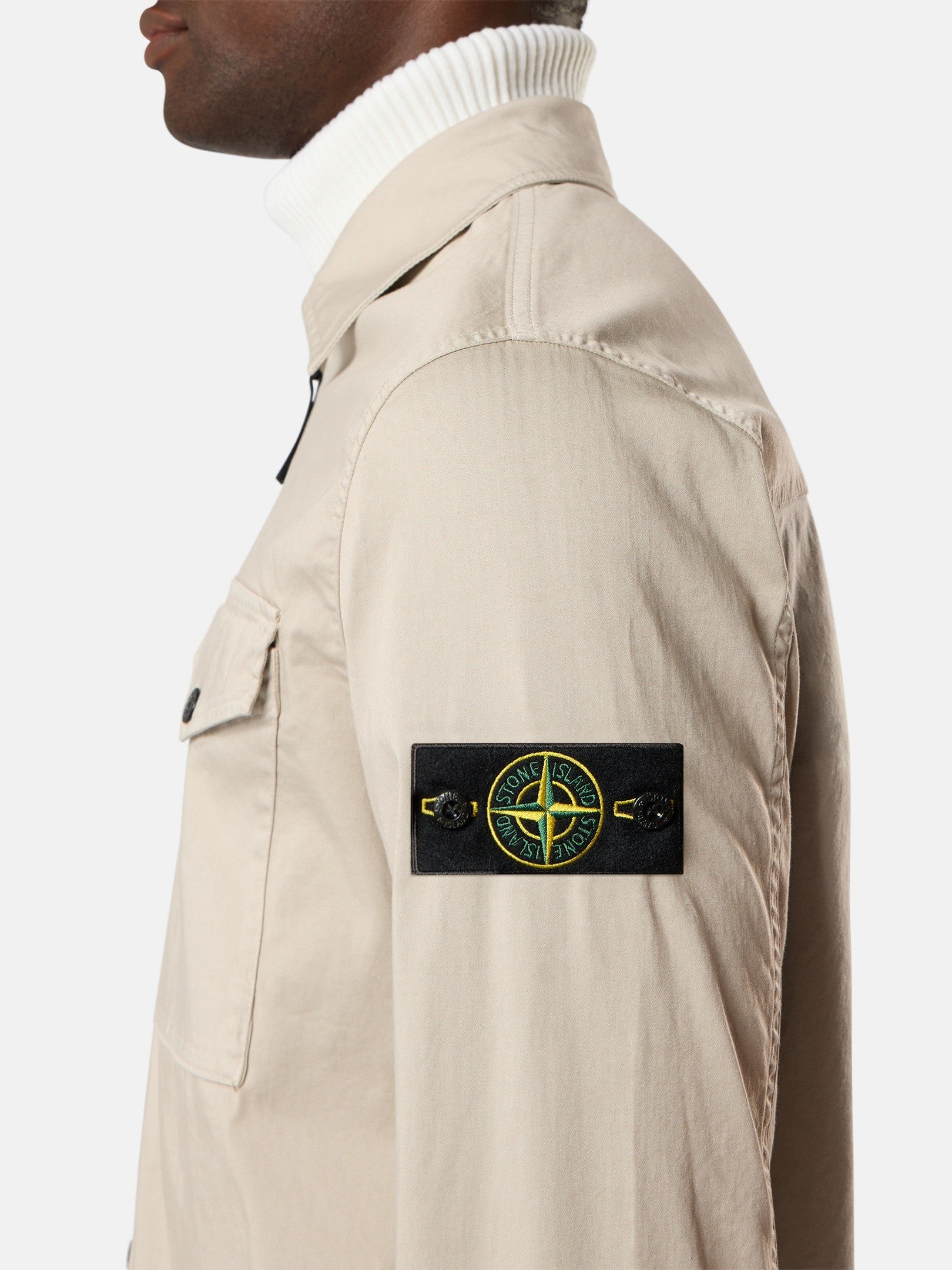Stone Island Regular-Fit Zip-Up Overshirt with Chest Pockets 1200010
