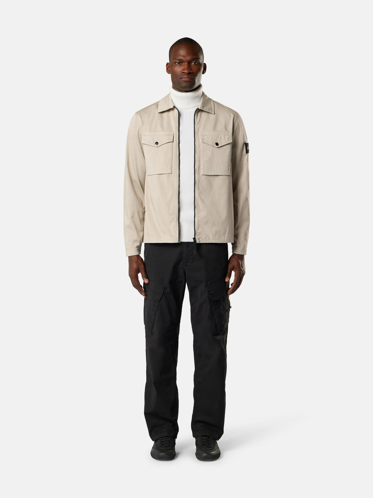 Stone Island Regular-Fit Zip-Up Overshirt with Chest Pockets 1200010