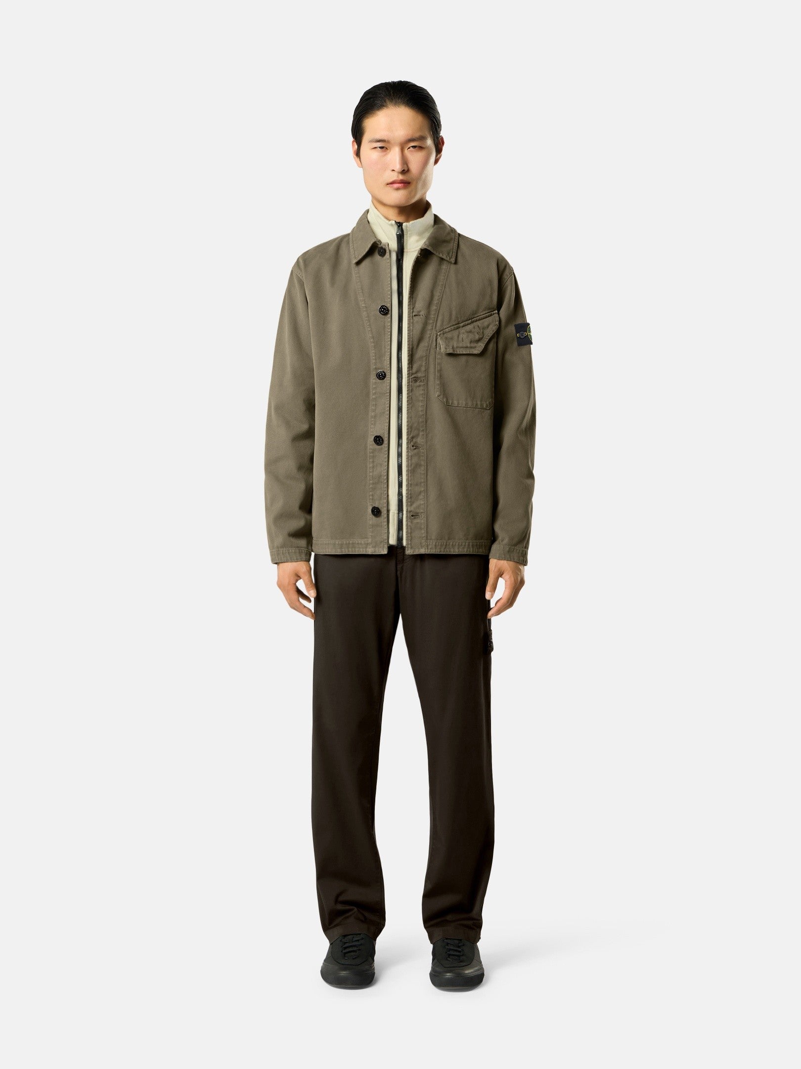Stone Island Comfort-Fit Overshirt with Chest Pocket 1200012