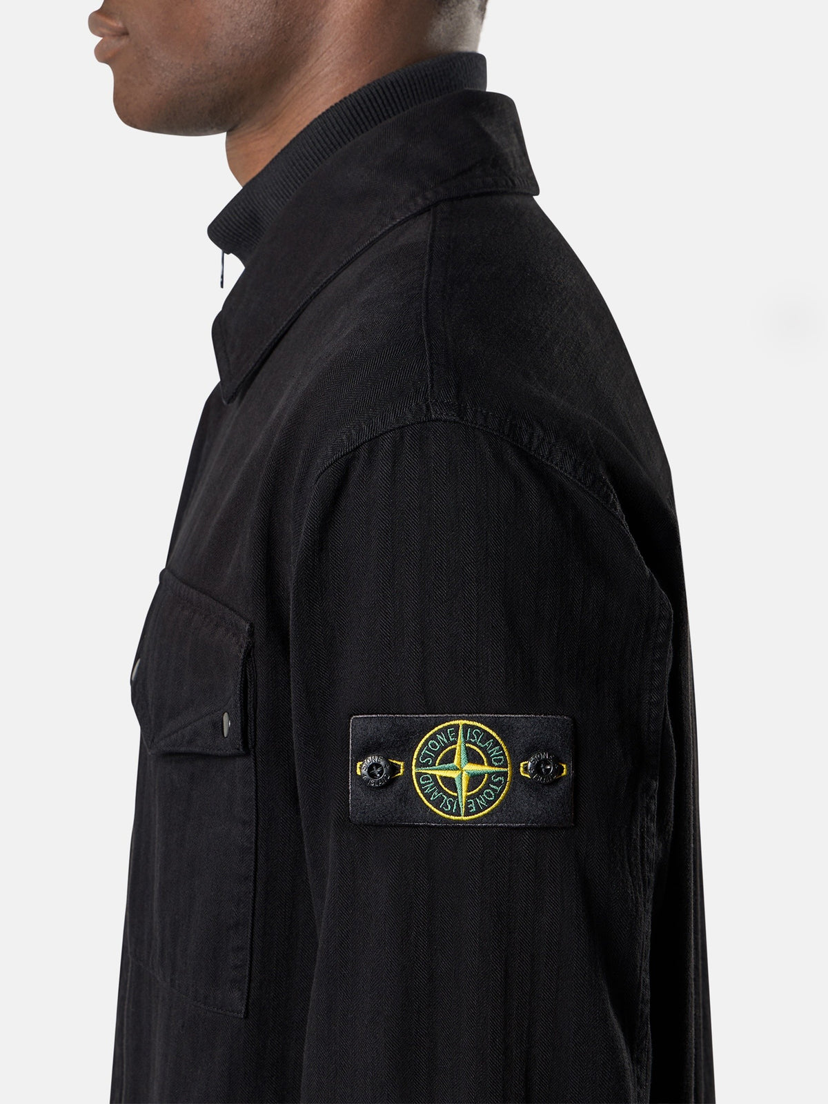 Stone Island Comfort-Fit Zip-Up Overshirt with Chest Pocket 1200014