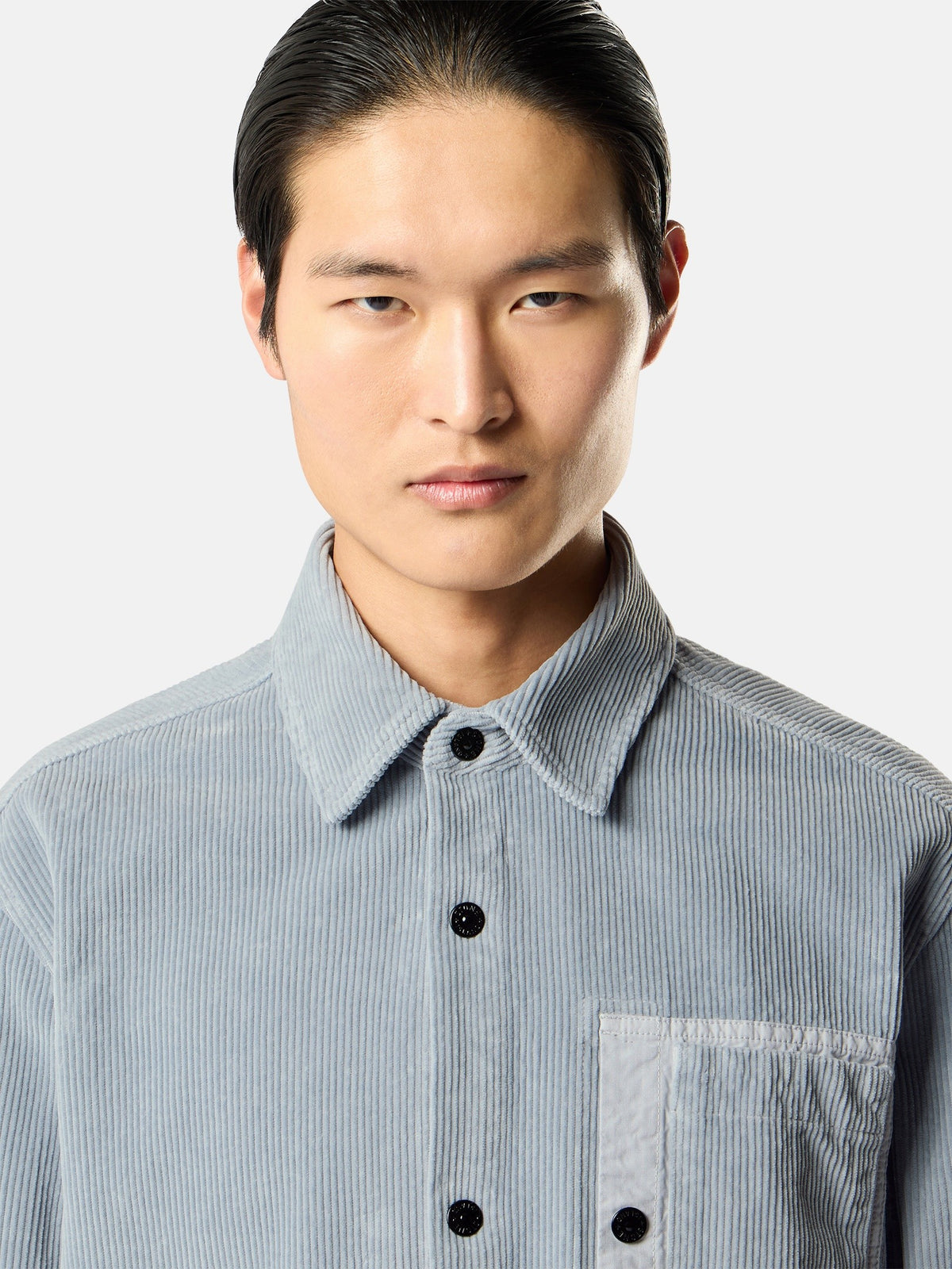 Stone Island Comfort-Fit Snap-Front Overshirt with Chest Pocket 1200016