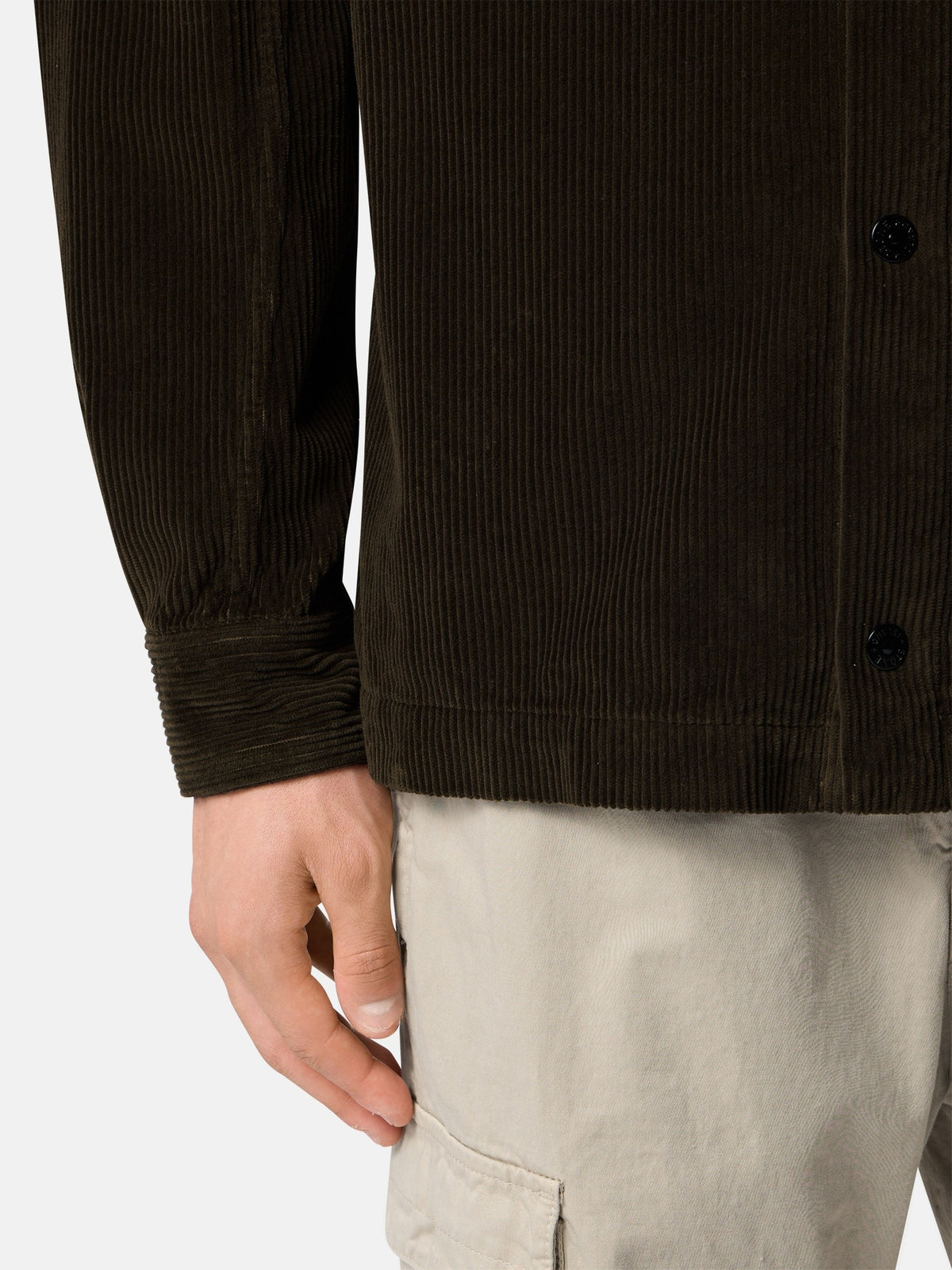 Stone Island Comfort-Fit Snap-Front Overshirt with Chest Pocket 1200016