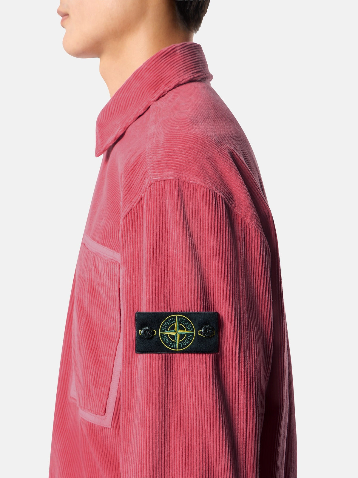 Stone Island Comfort-Fit Snap-Front Overshirt with Chest Pocket 1200016