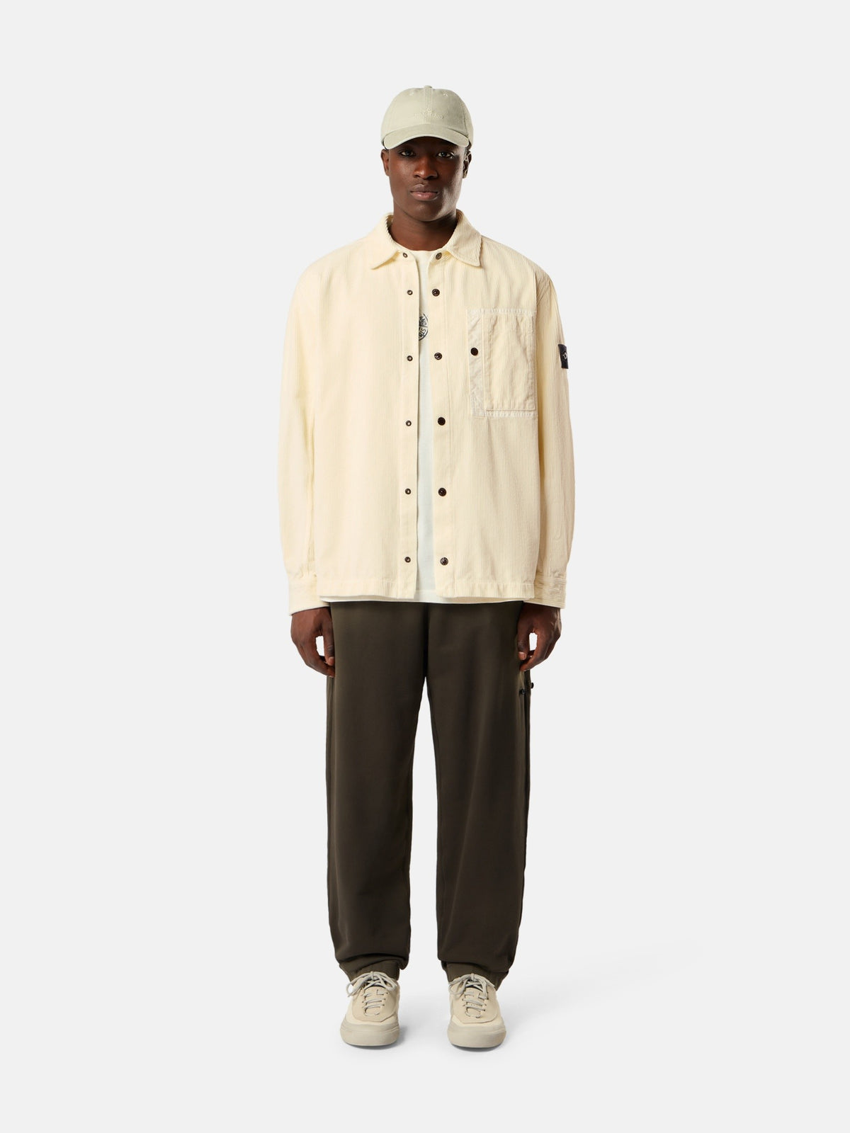 Stone Island Comfort-Fit Snap-Front Overshirt with Chest Pocket 1200016