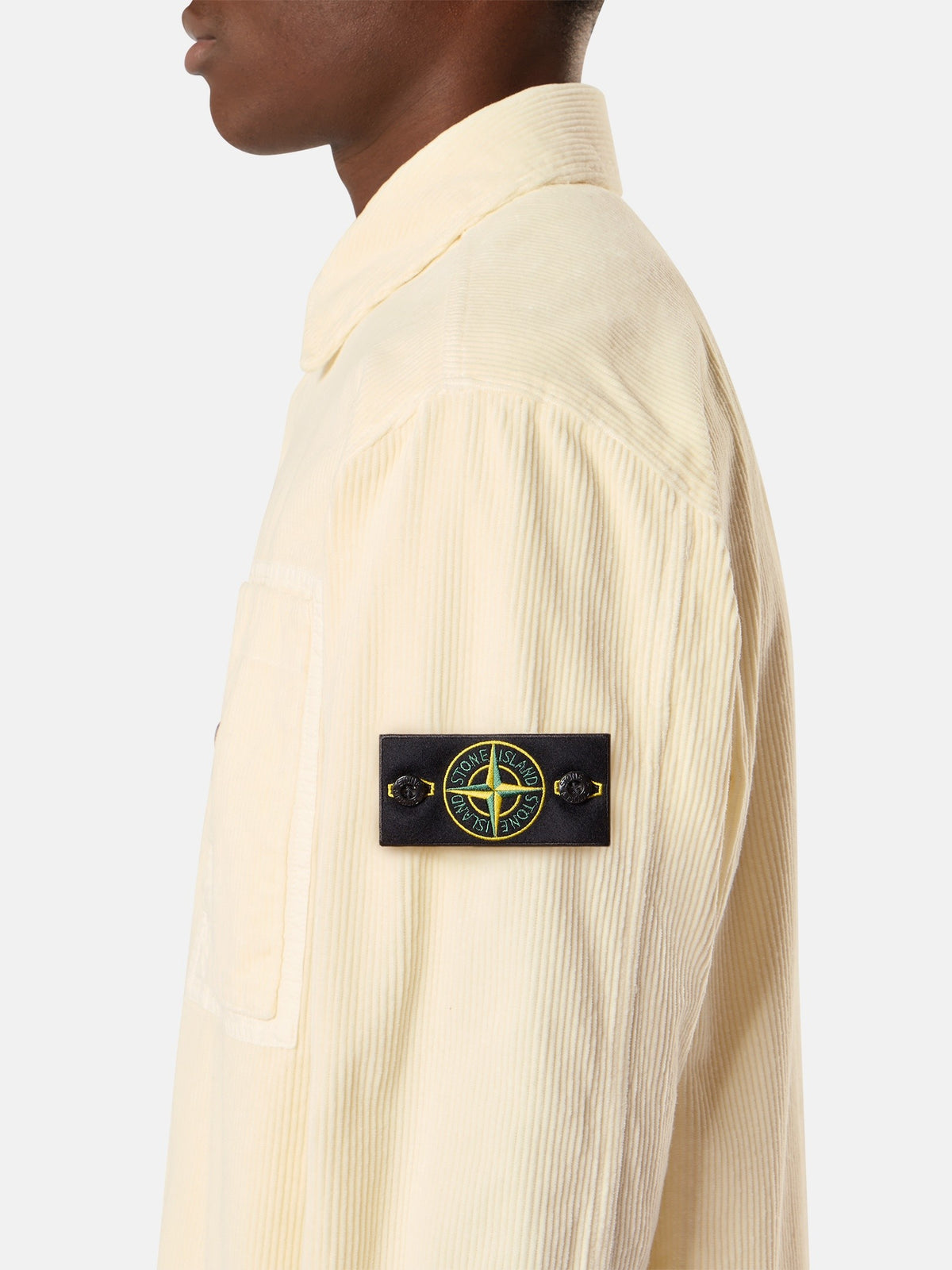 Stone Island Comfort-Fit Snap-Front Overshirt with Chest Pocket 1200016