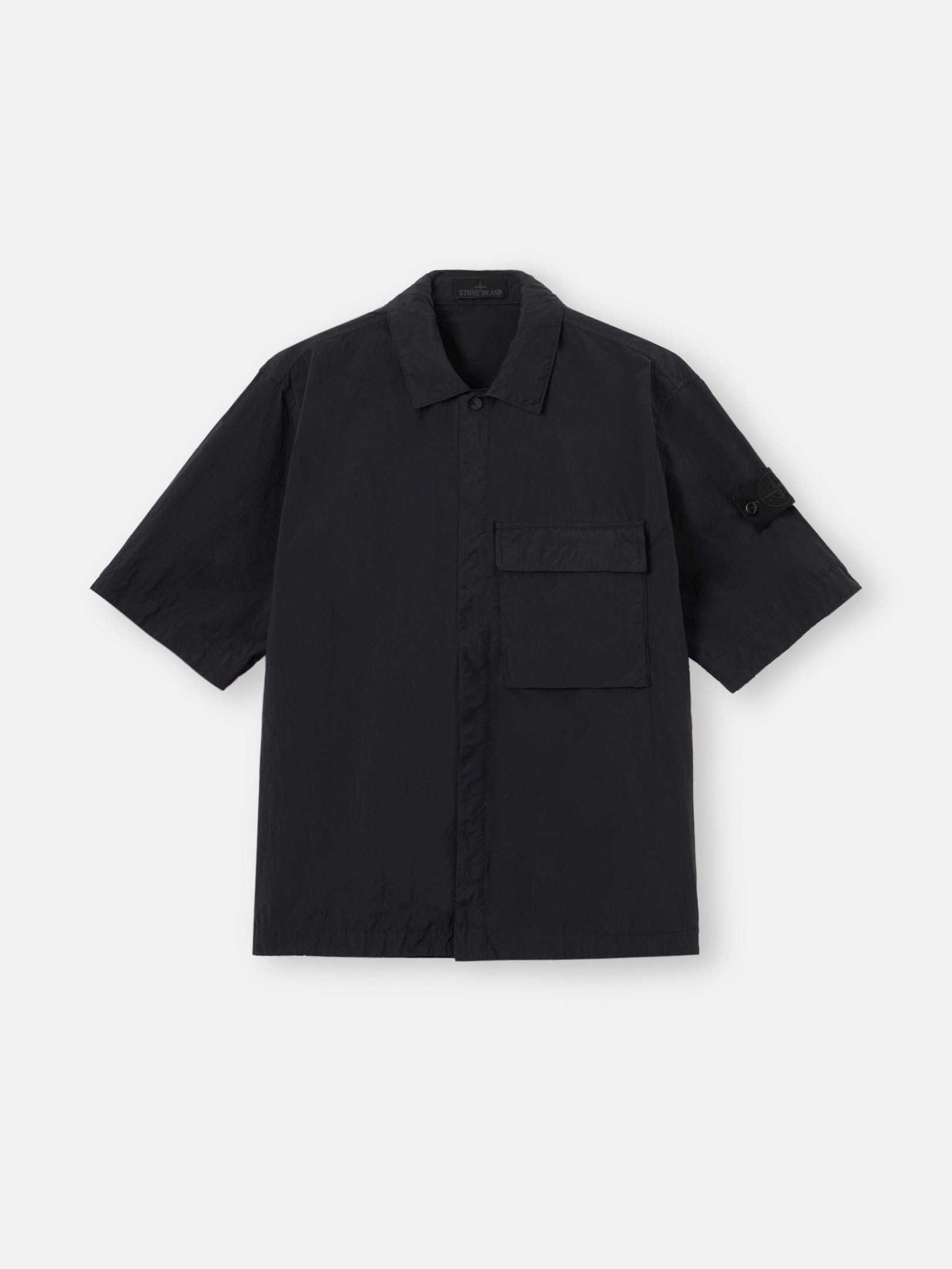 Stone Island Comfort-Fit Short-Sleeve Shirt with Chest Pocket 1200019