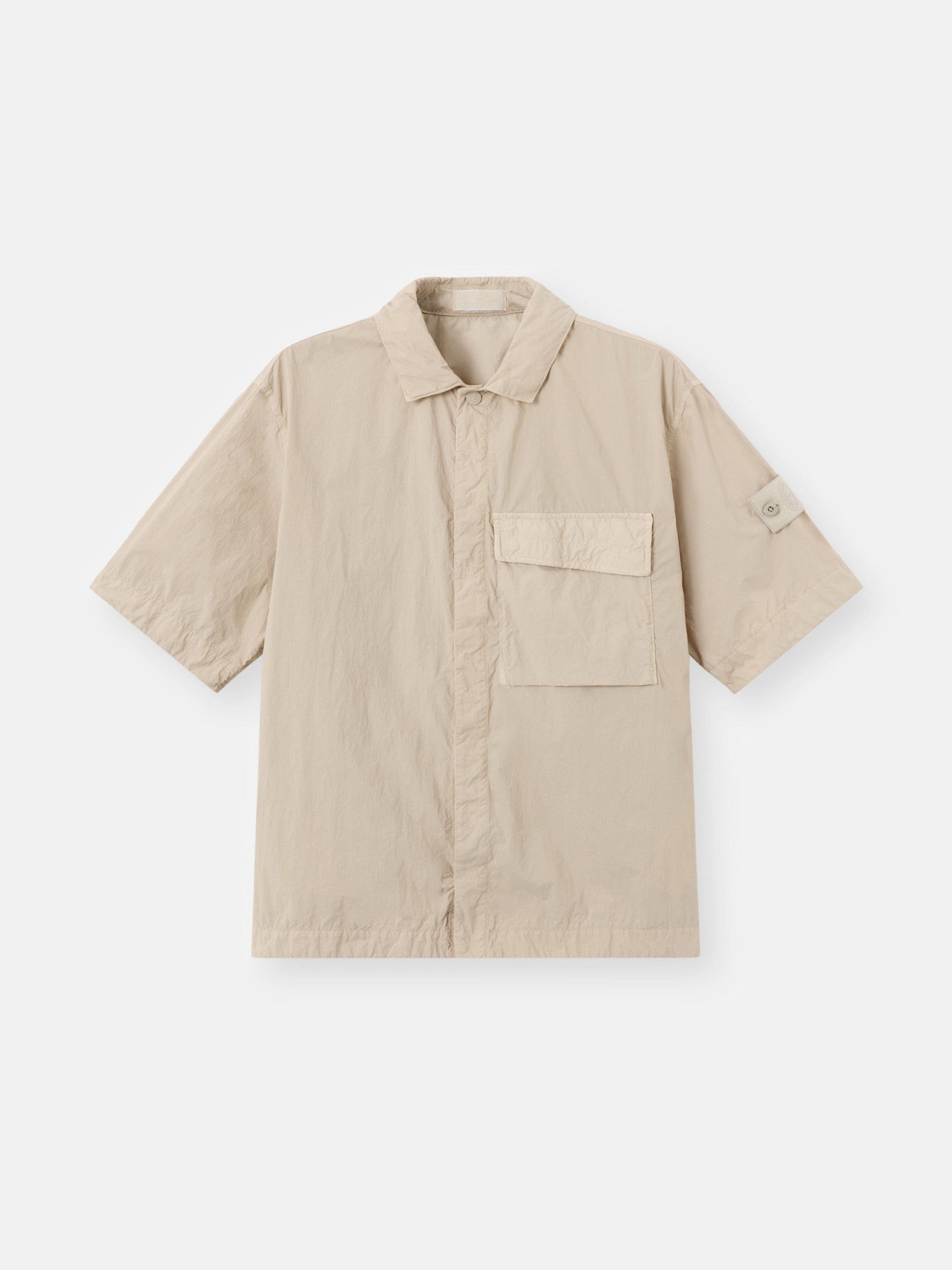 Stone Island Comfort-Fit Short-Sleeve Shirt with Chest Pocket 1200019