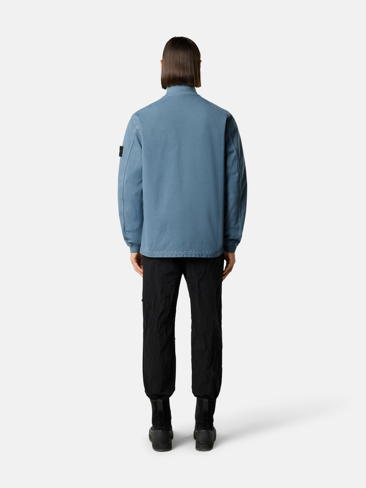 Stone Island Comfort-Fit Zip-Up Overshirt with Stand Collar 1200024