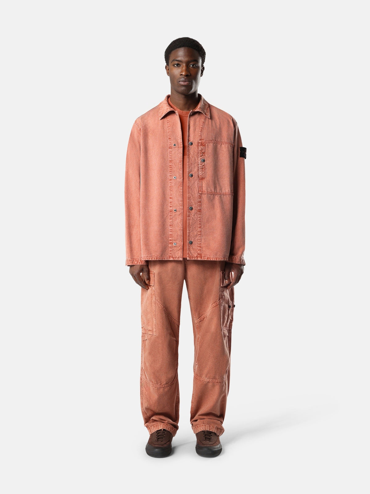 Stone Island Comfort-Fit Snap-Front Overshirt with Chest Pocket 1200028