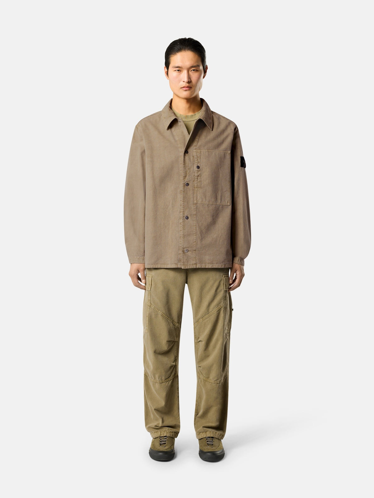 Stone Island Comfort-Fit Snap-Front Overshirt with Chest Pocket 1200028