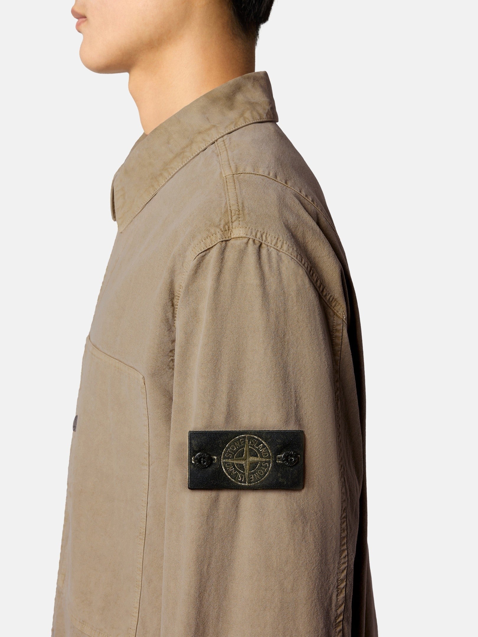 Stone Island Comfort-Fit Snap-Front Overshirt with Chest Pocket 1200028