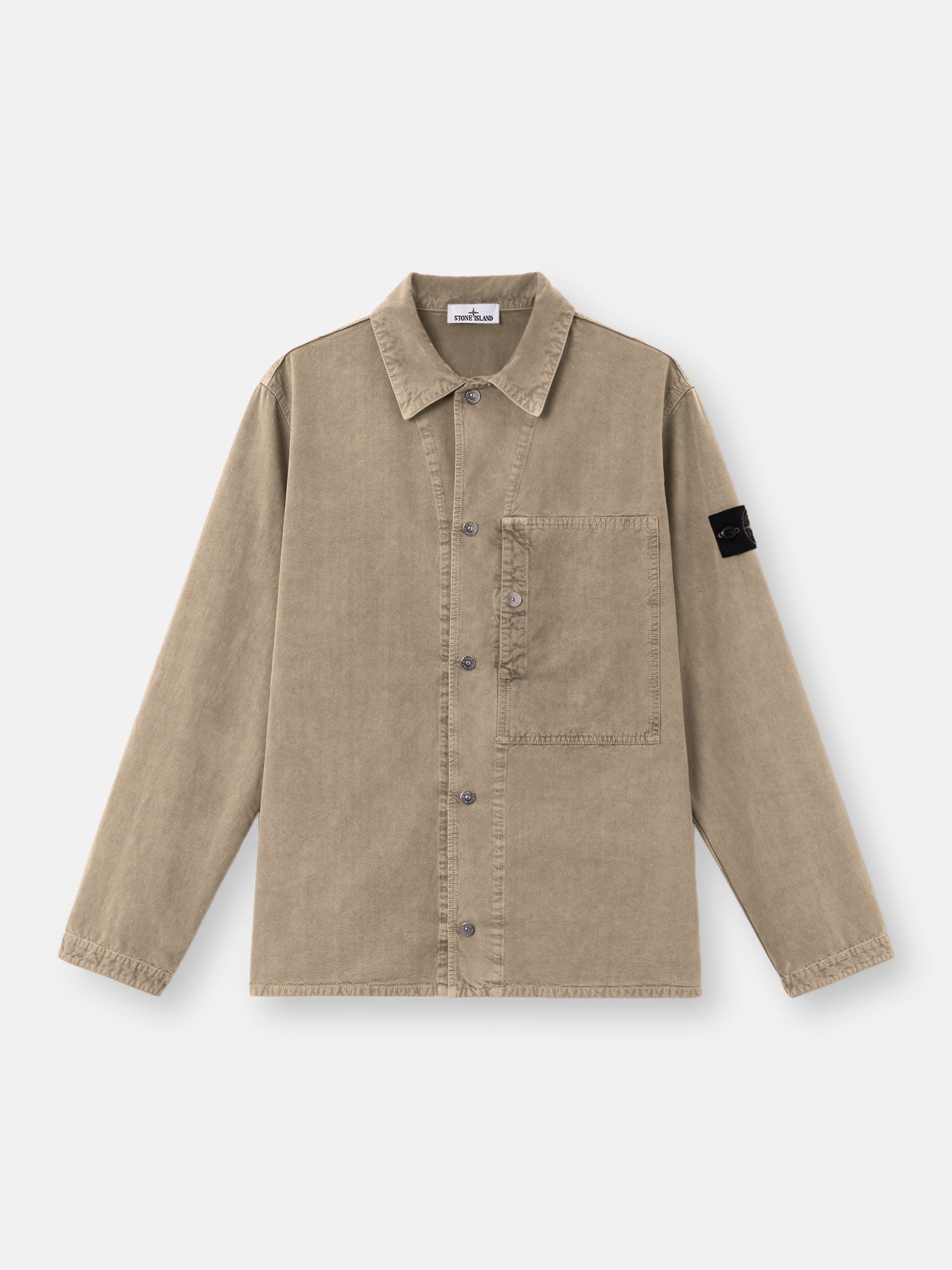 Stone Island Comfort-Fit Snap-Front Overshirt with Chest Pocket 1200028
