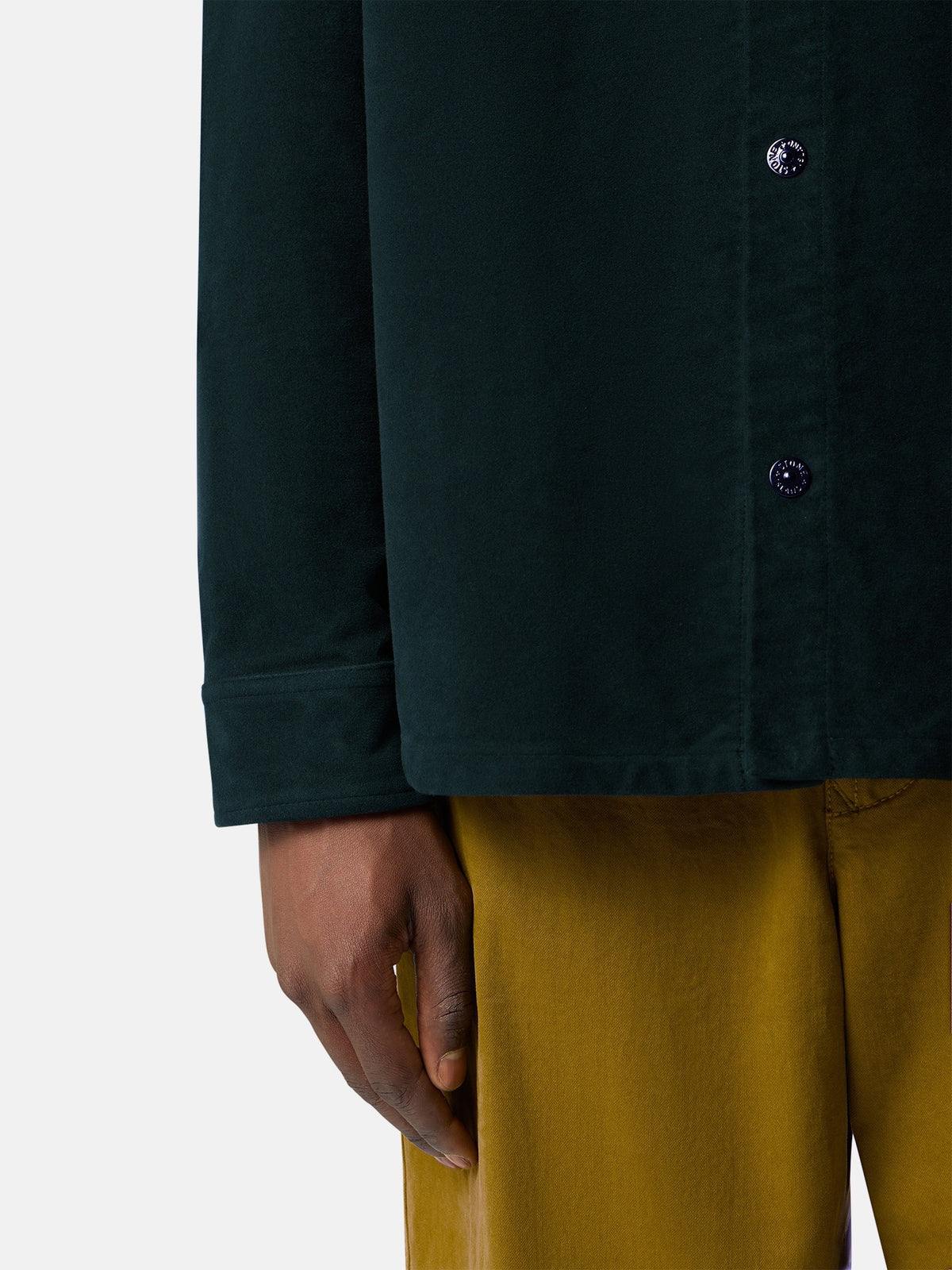 Stone Island Comfort-Fit Long-Sleeve Shirt with Chest Pocket 1200030
