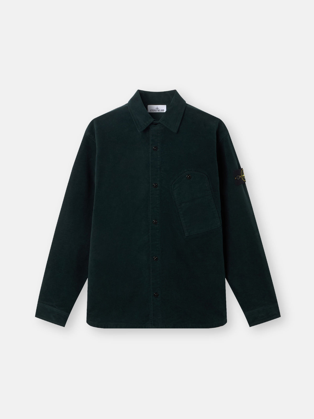 Stone Island Comfort-Fit Long-Sleeve Shirt with Chest Pocket 1200030
