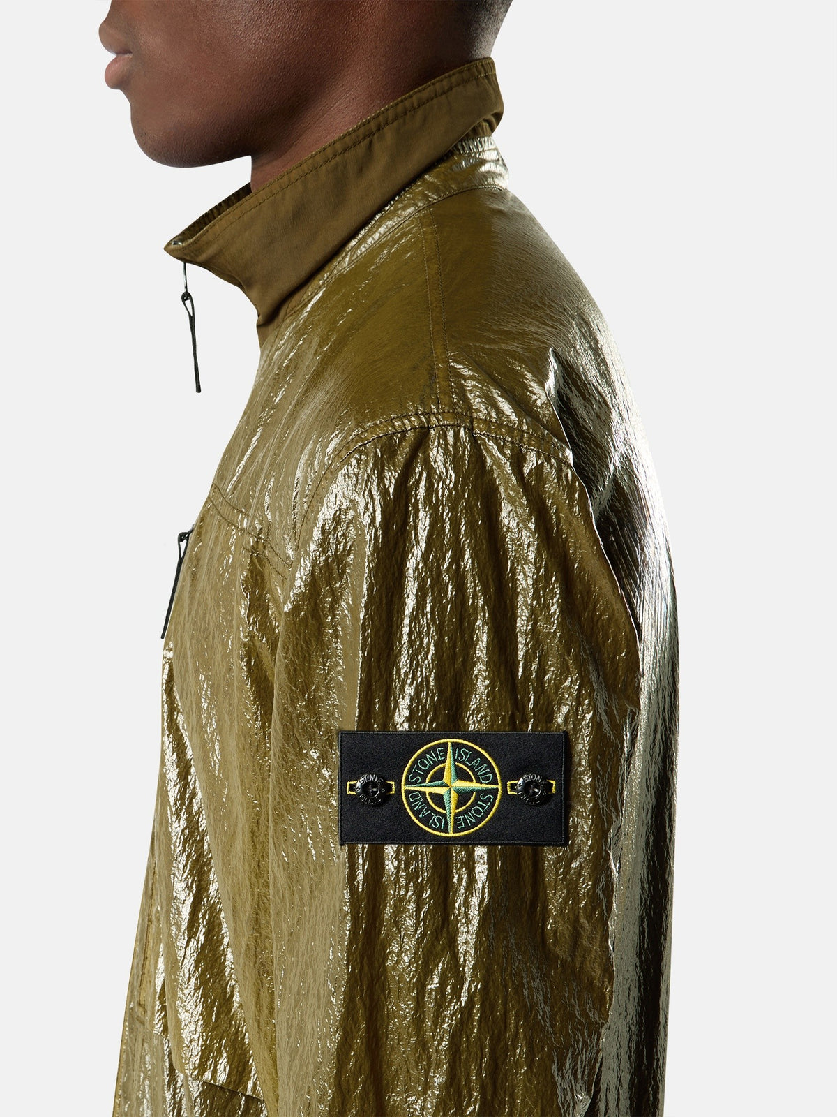 Stone Island Comfort-Fit Zip-Up Overshirt with Chest Pockets 1200031