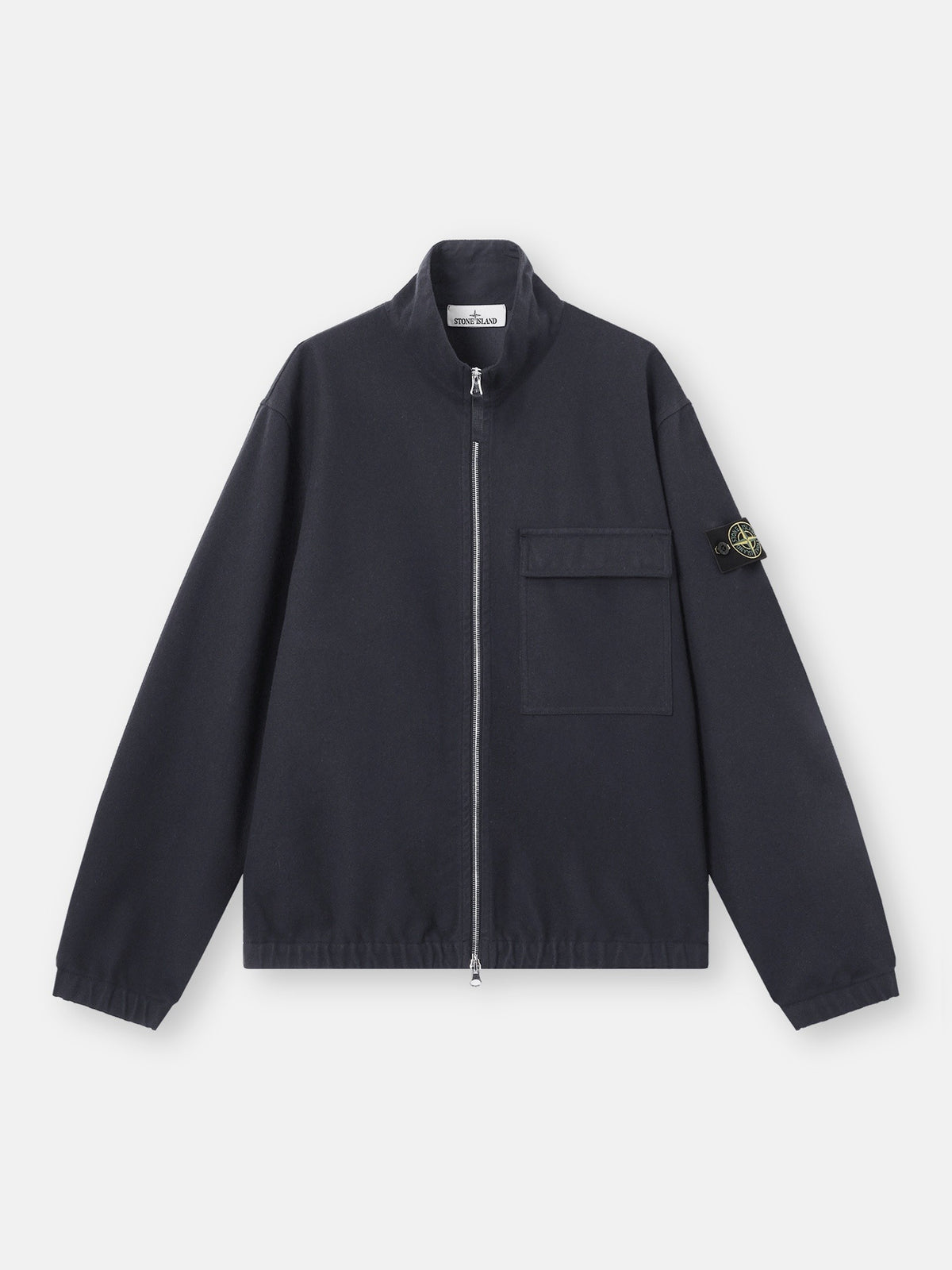 Stone Island Comfort-Fit Zip-Up Overshirt with Elasticated Cuffs 1200033