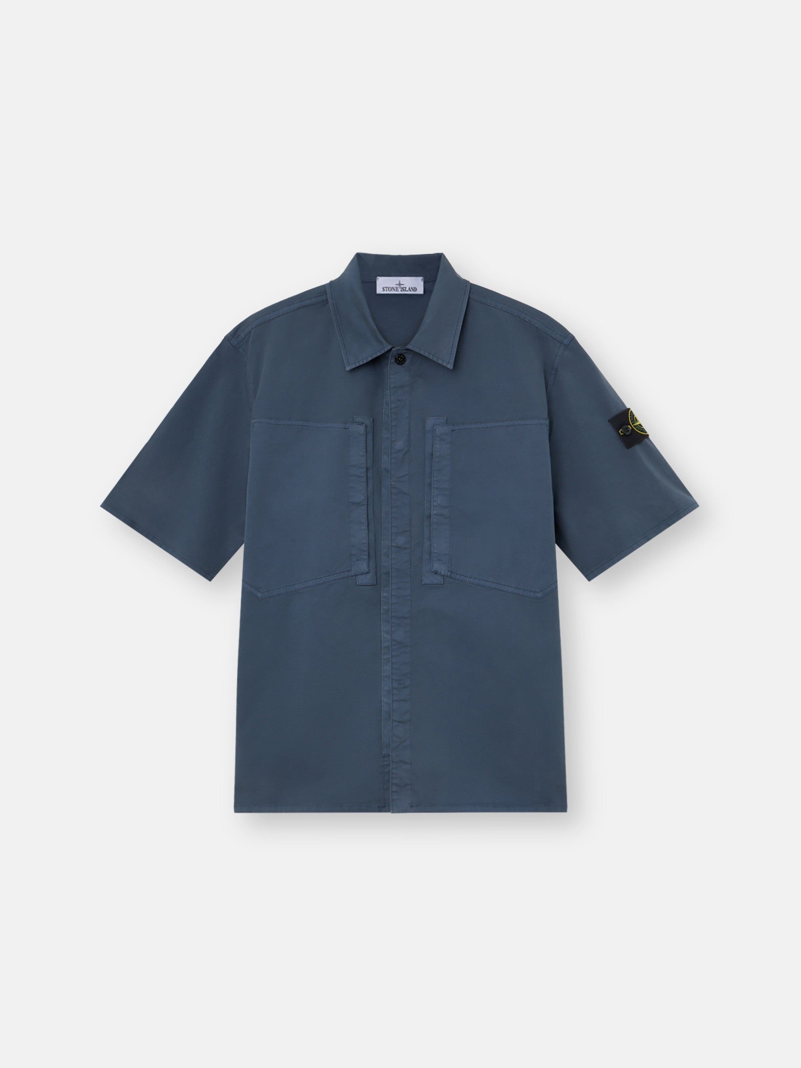 Stone Island Comfort-Fit Short-Sleeve Shirt with Chest Pockets 1200037