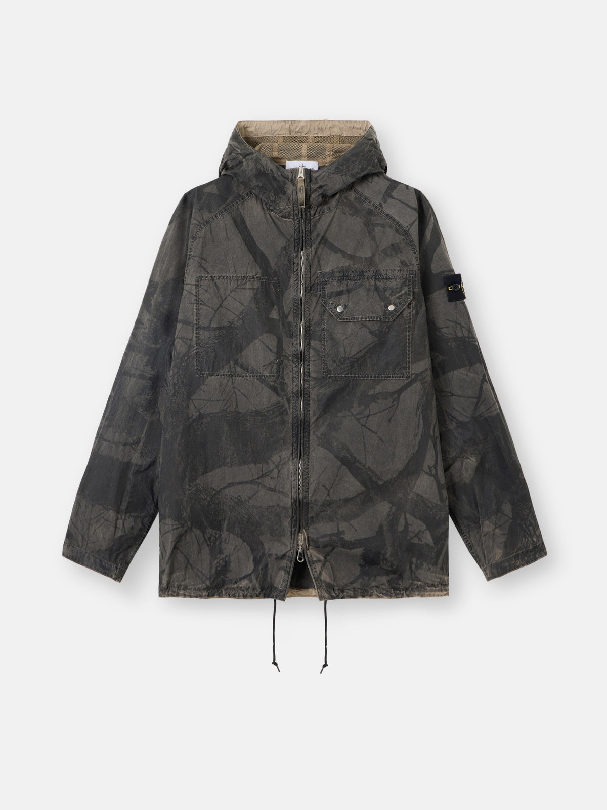 Stone Island Comfort-Fit Hooded Zip-Up Overshirt With Wind Resistance 1200038
