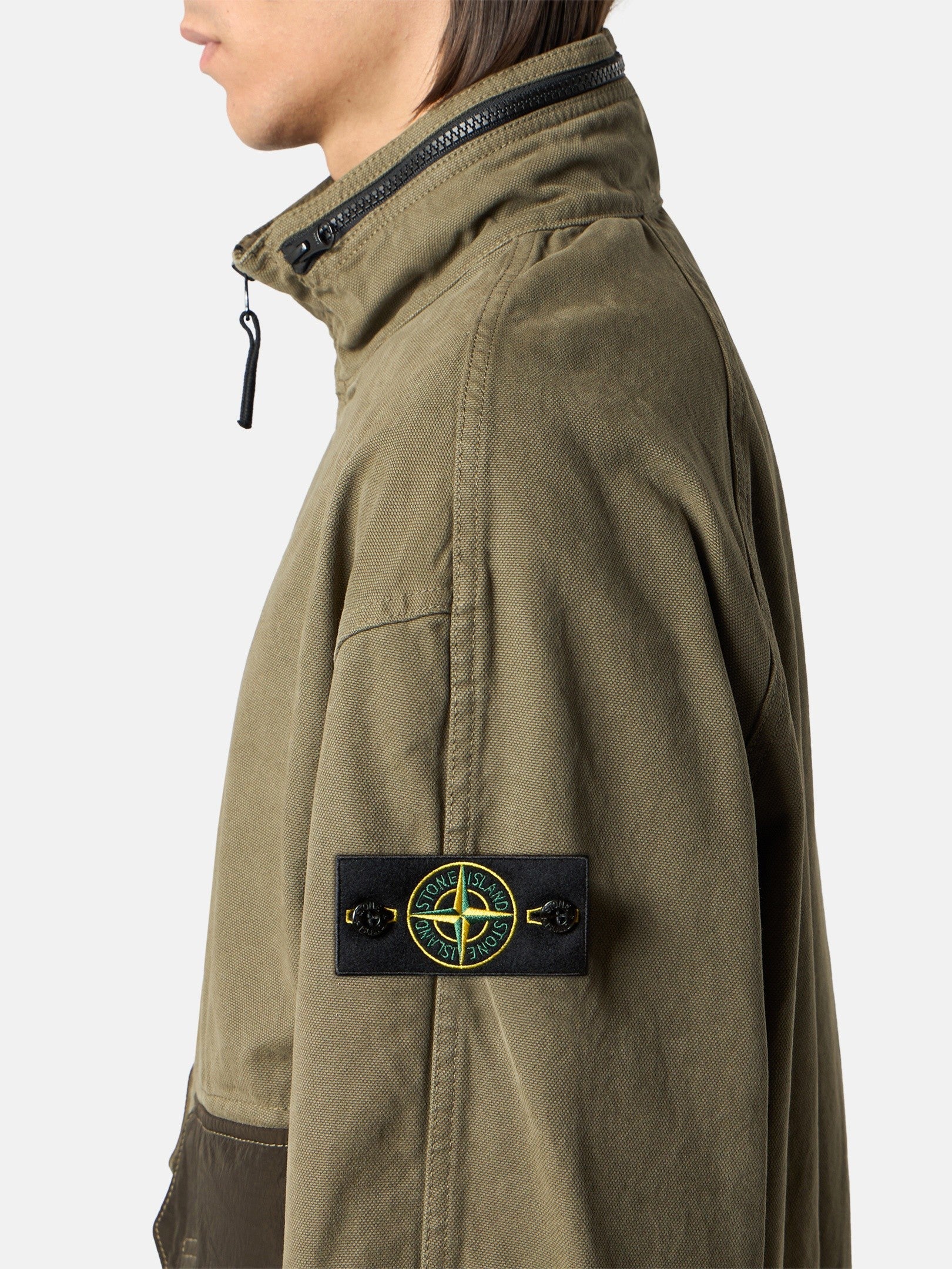 Stone Island Comfort-Fit Zip-Up Overshirt with Packable Hood 1200039