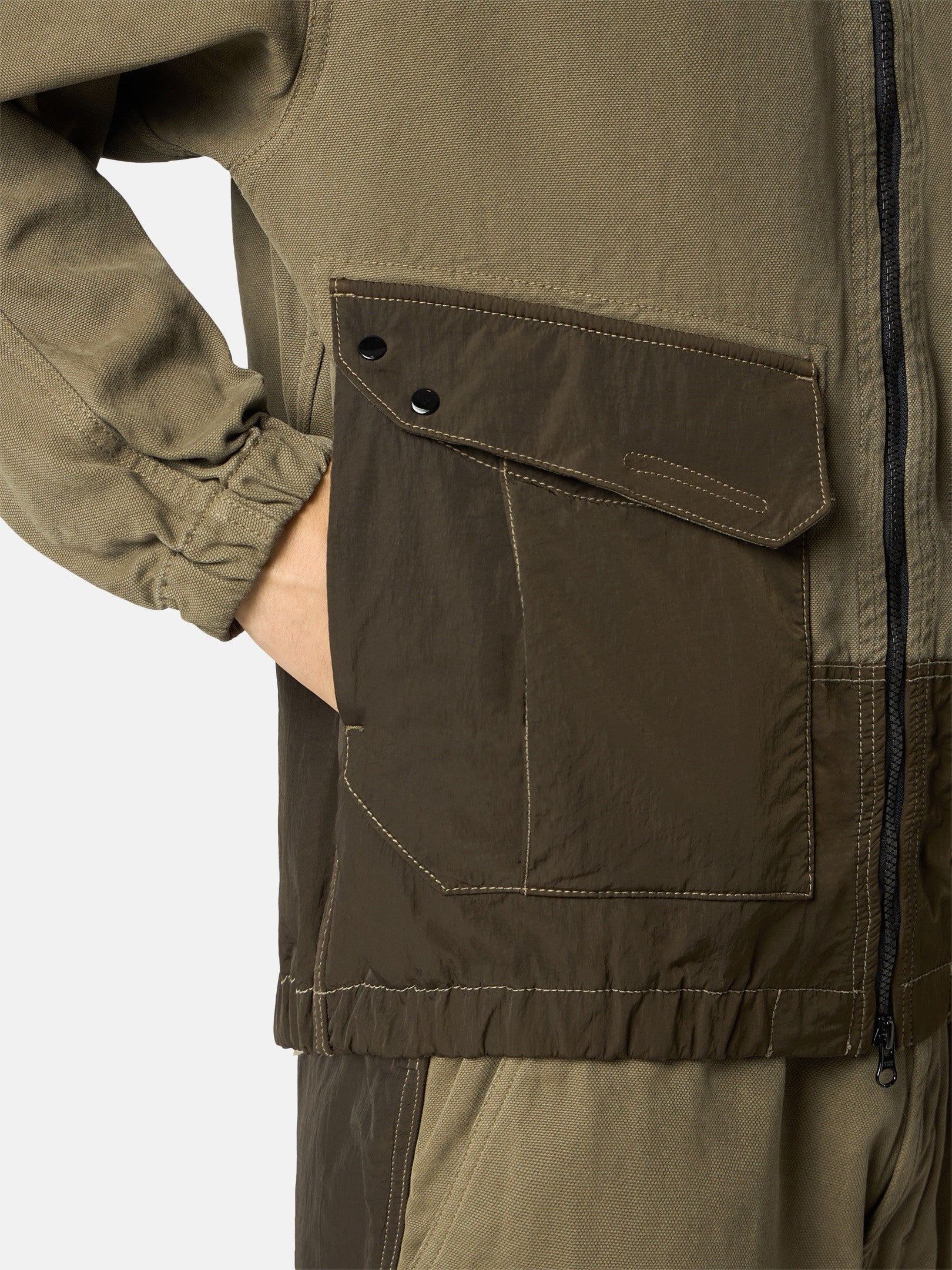 Stone Island Comfort-Fit Zip-Up Overshirt with Packable Hood 1200039
