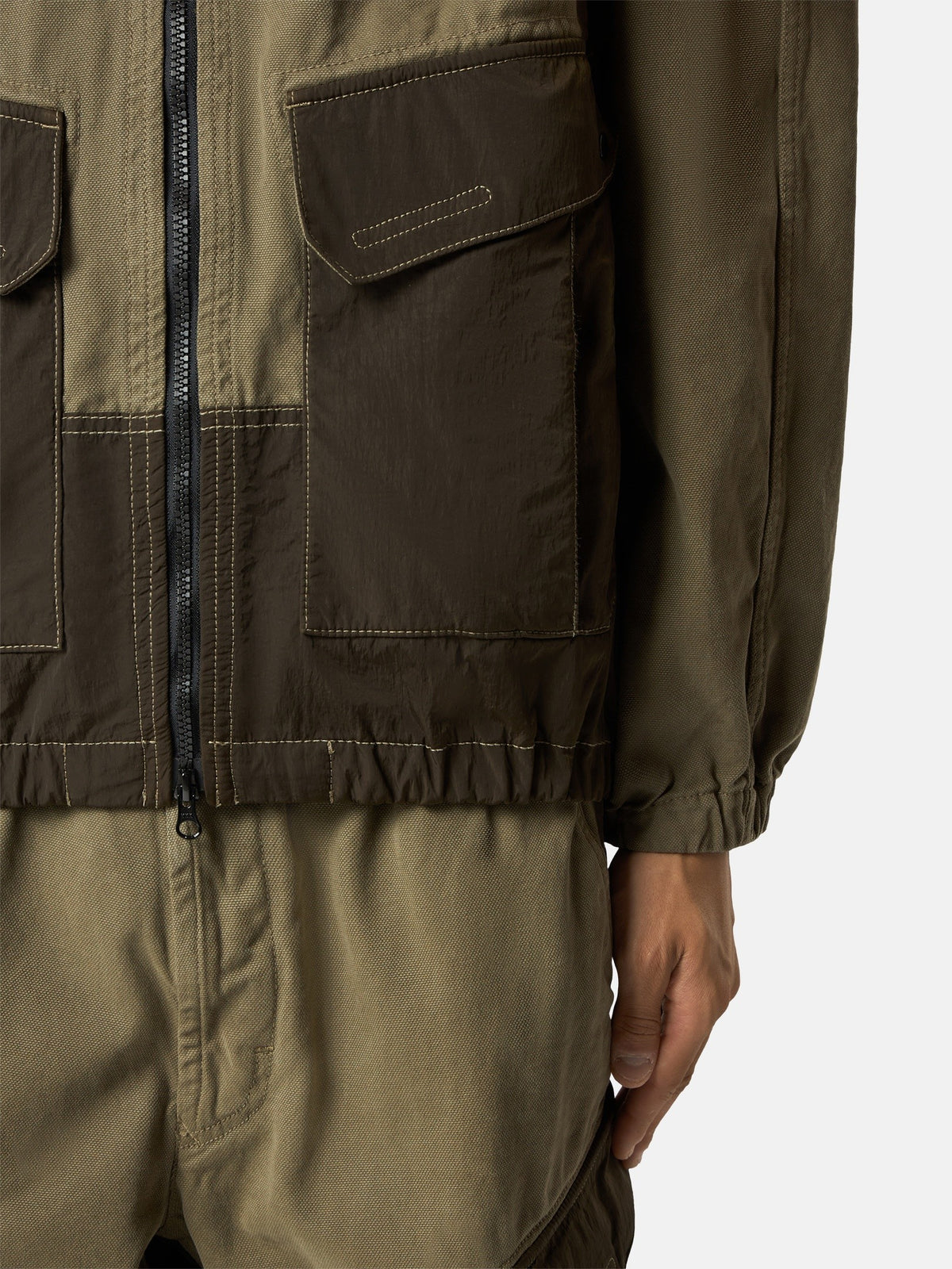 Stone Island Comfort-Fit Zip-Up Overshirt with Packable Hood 1200039