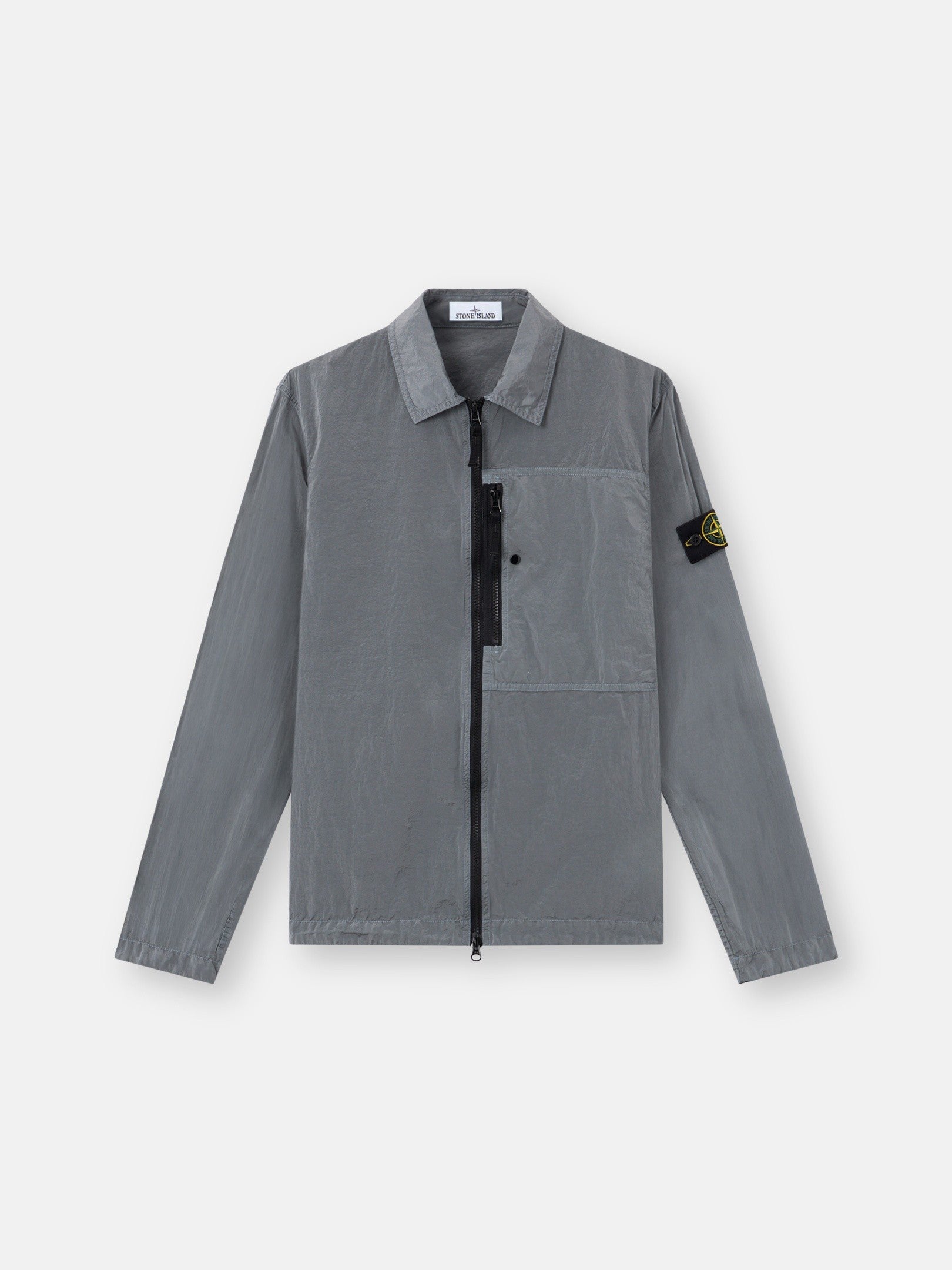 Stone Island Regular-Fit Zip-Up Overshirt with Chest Pocket 1200041