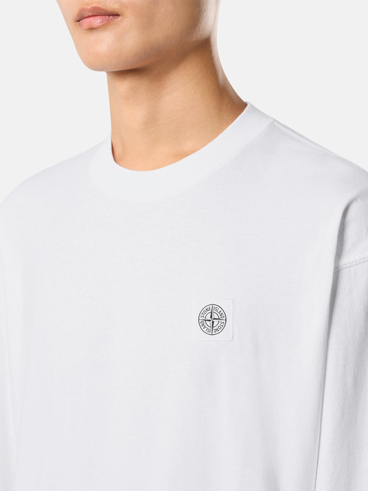 Stone Island Regular-Fit Long-Sleeve T-Shirt with Tonal Compass Logo Patch 2100007